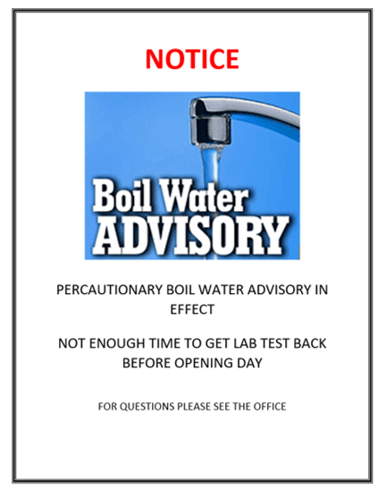 THEY LET YOU CONTINUE TO USE THE WATER WHILE TESTING TO SEE IF IT WAS SAFE TO USE