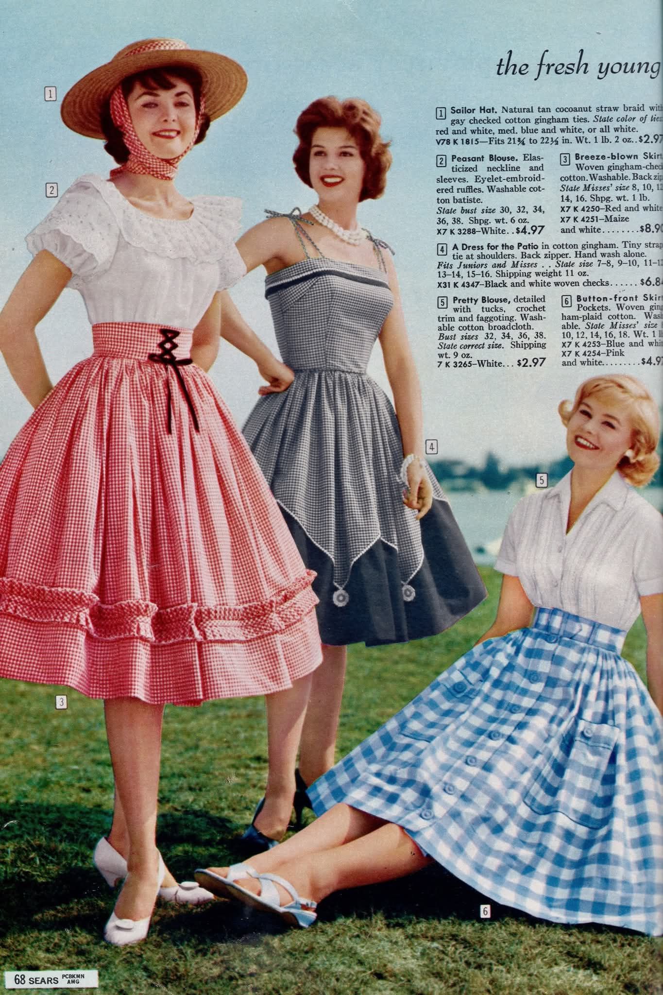 1966 Sears catalog page featuring the tweedy looks of dusty rose