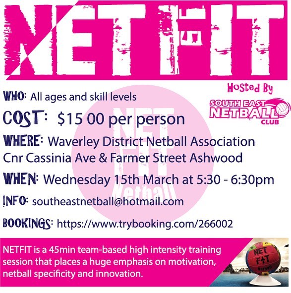 South East Netball Club - Mass NETFIT session at @wdnanetball next ...