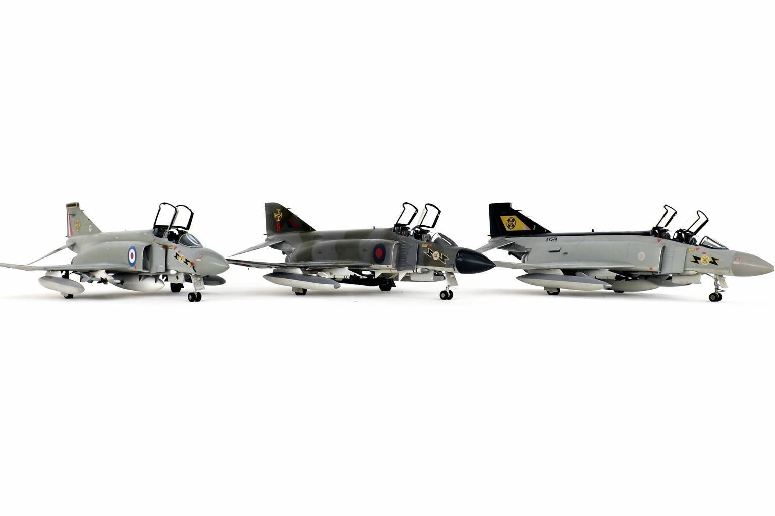 3 x F-4 Phantom II, Diecast, 1:48, Armour- Franklin mint full picture