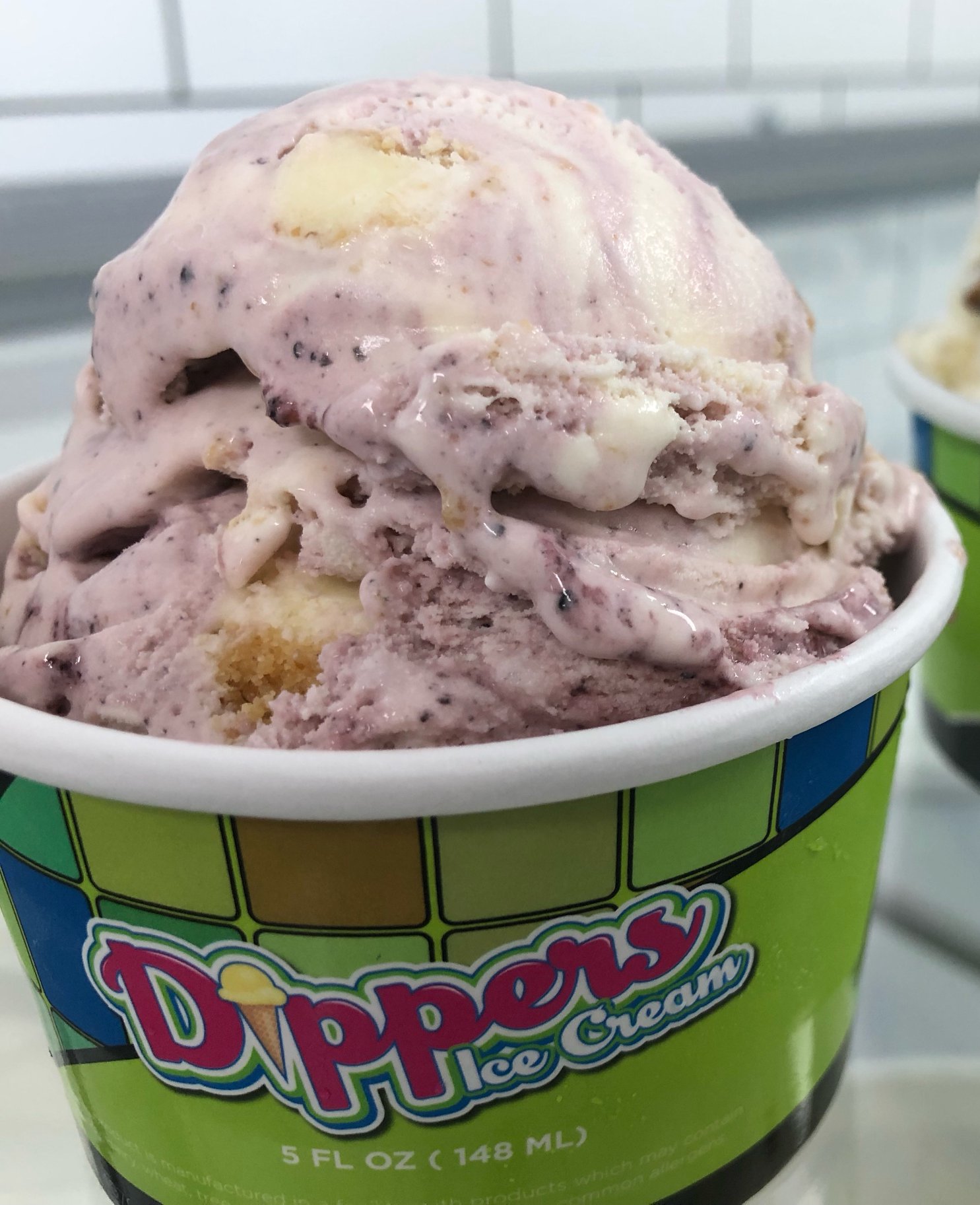 Dippers Ice Cream flavors and bakery menu for Sunday