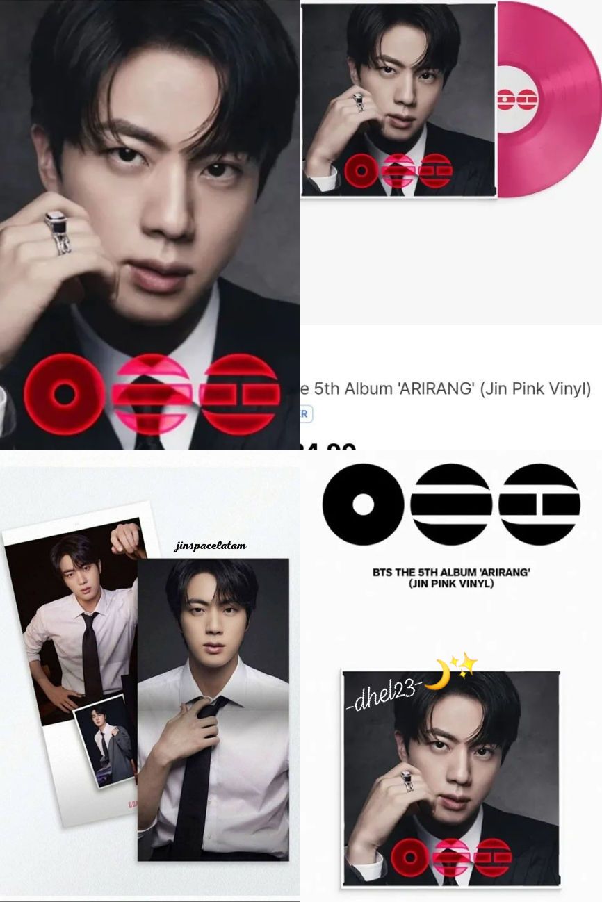 Jin's ARIRANG Pink Vinyl 🩷 His face card never declines at