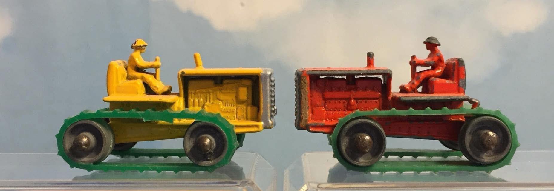 Vintage Matchbox 8a Caterpillar crawler tractor models