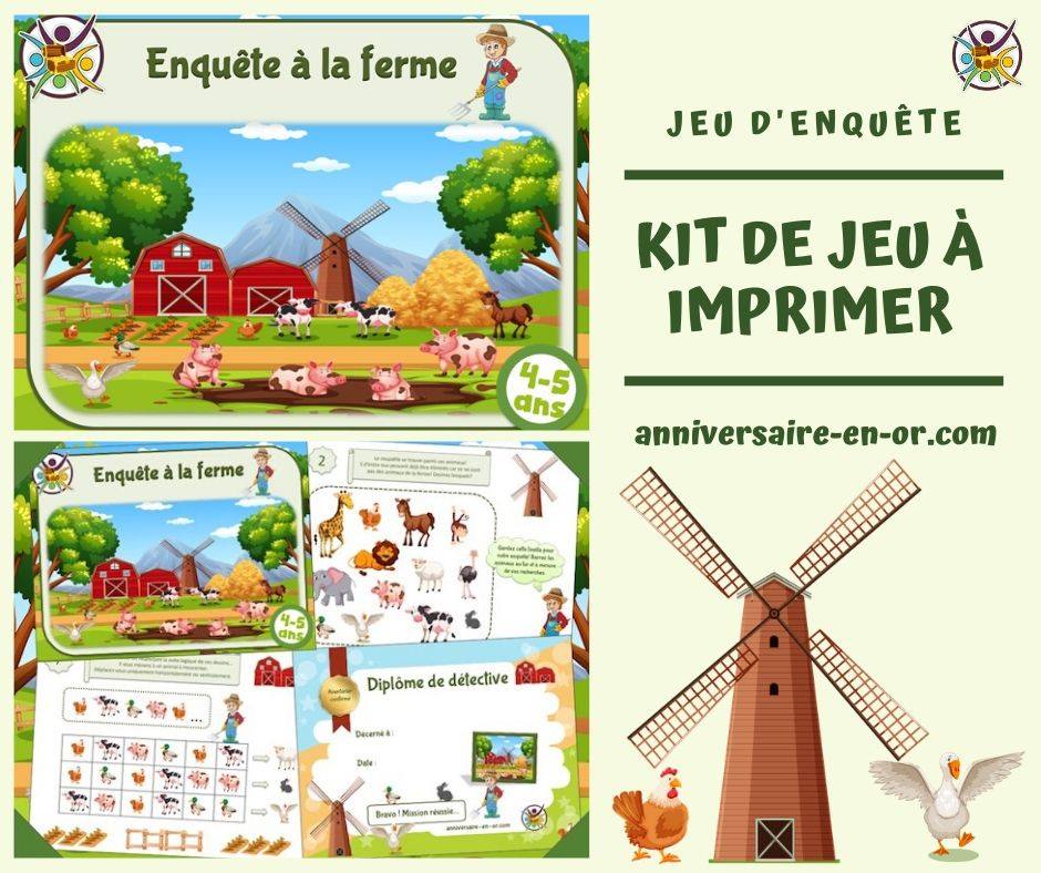 Un Anniversaire En Or Jeux Anniversaire Enquete A La Ferme Pour Enfants De 4 5 Ans Decouvrez 1 Nouvelle Version De Jeu De Nouvelles Enigmes Toujours Plus Ludiques Et Plus Fun
