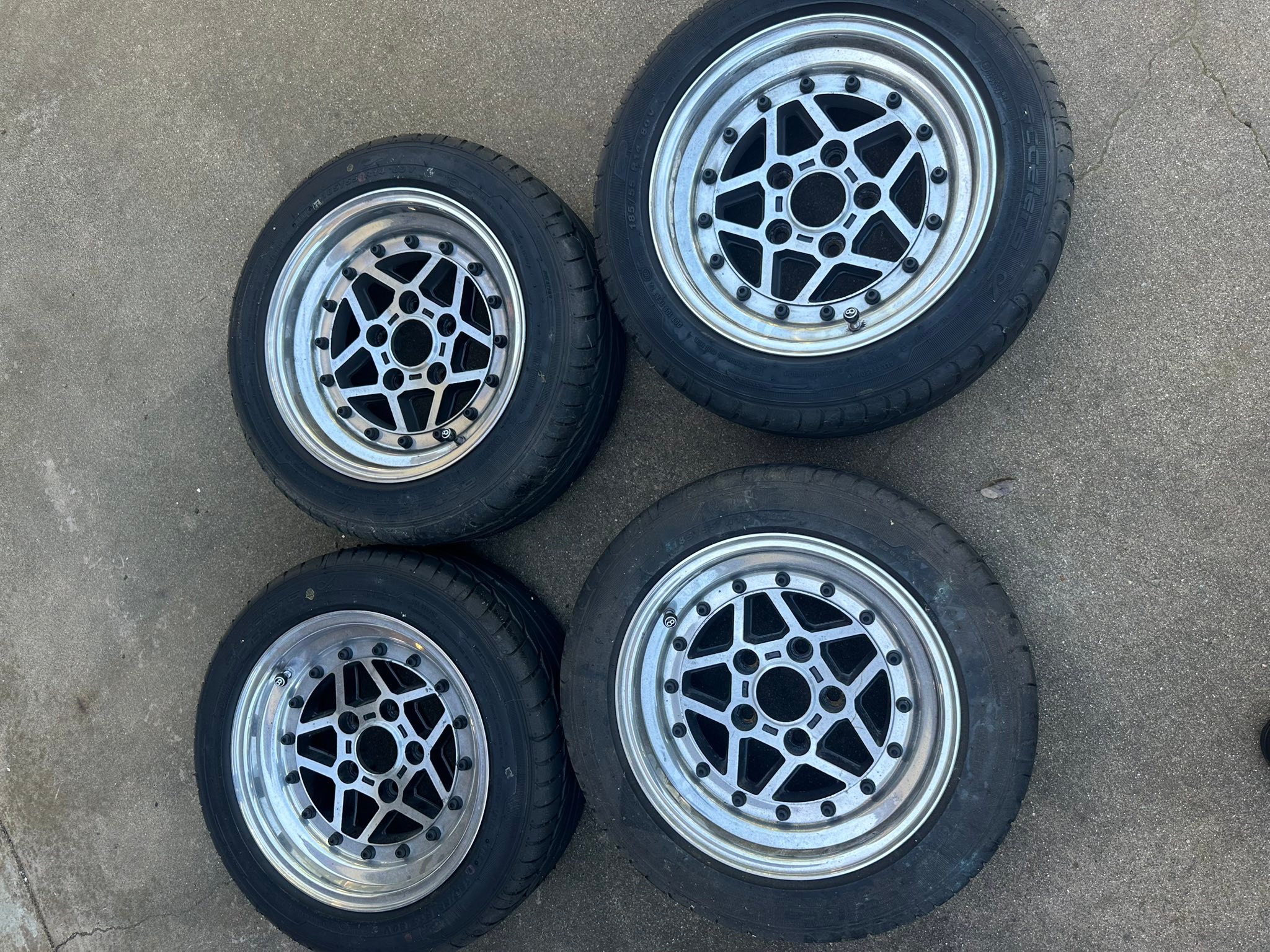 August Feroce 14x6.5 wheels with tires for sale