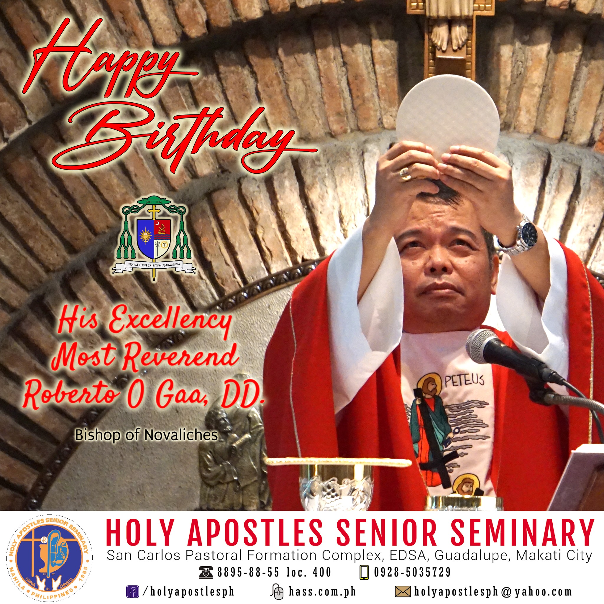 Holy - Warmest greetings from your Holy Apostles Senior Seminary Family ...