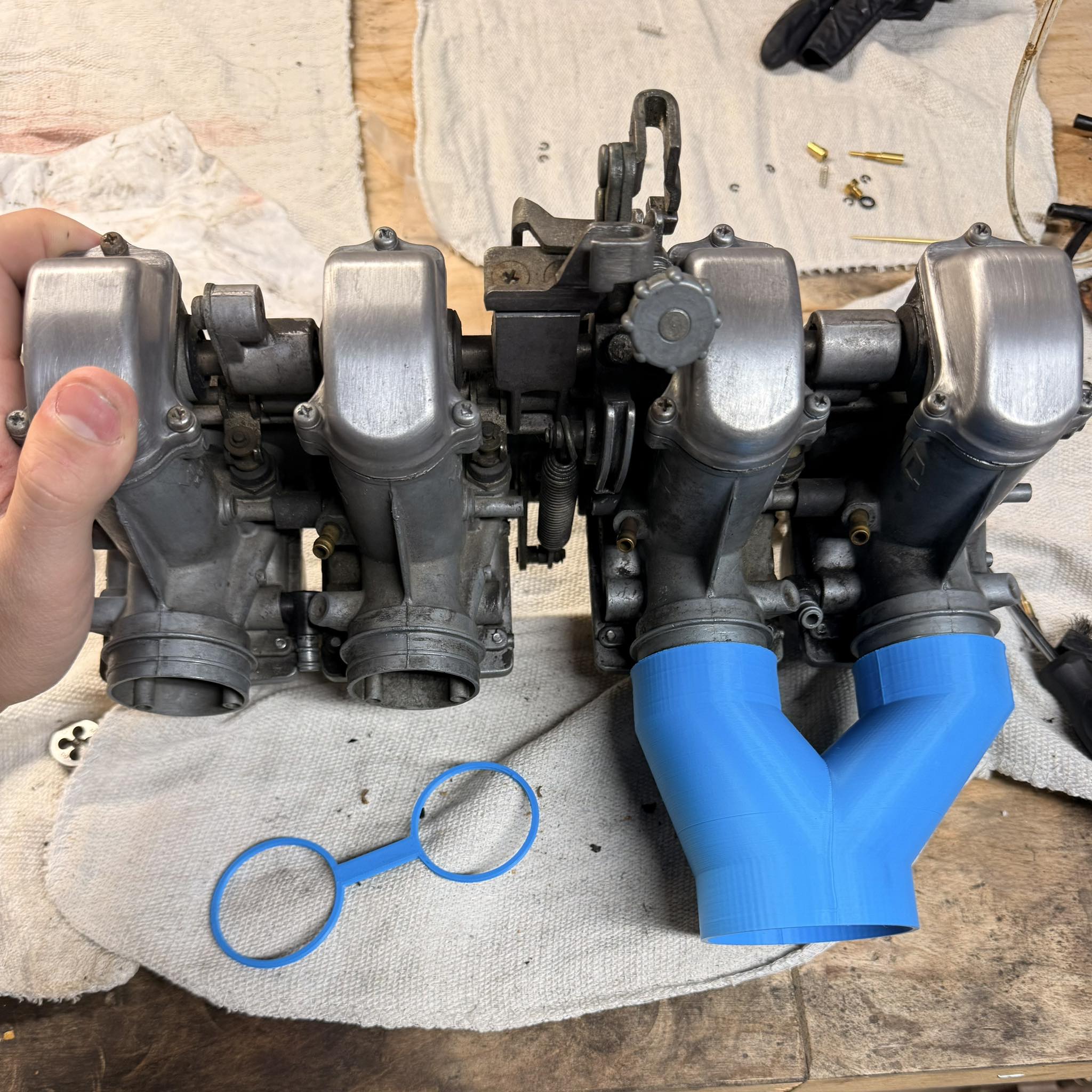 Kawasaki ZRX fuel injection conversion intake manifolds now available