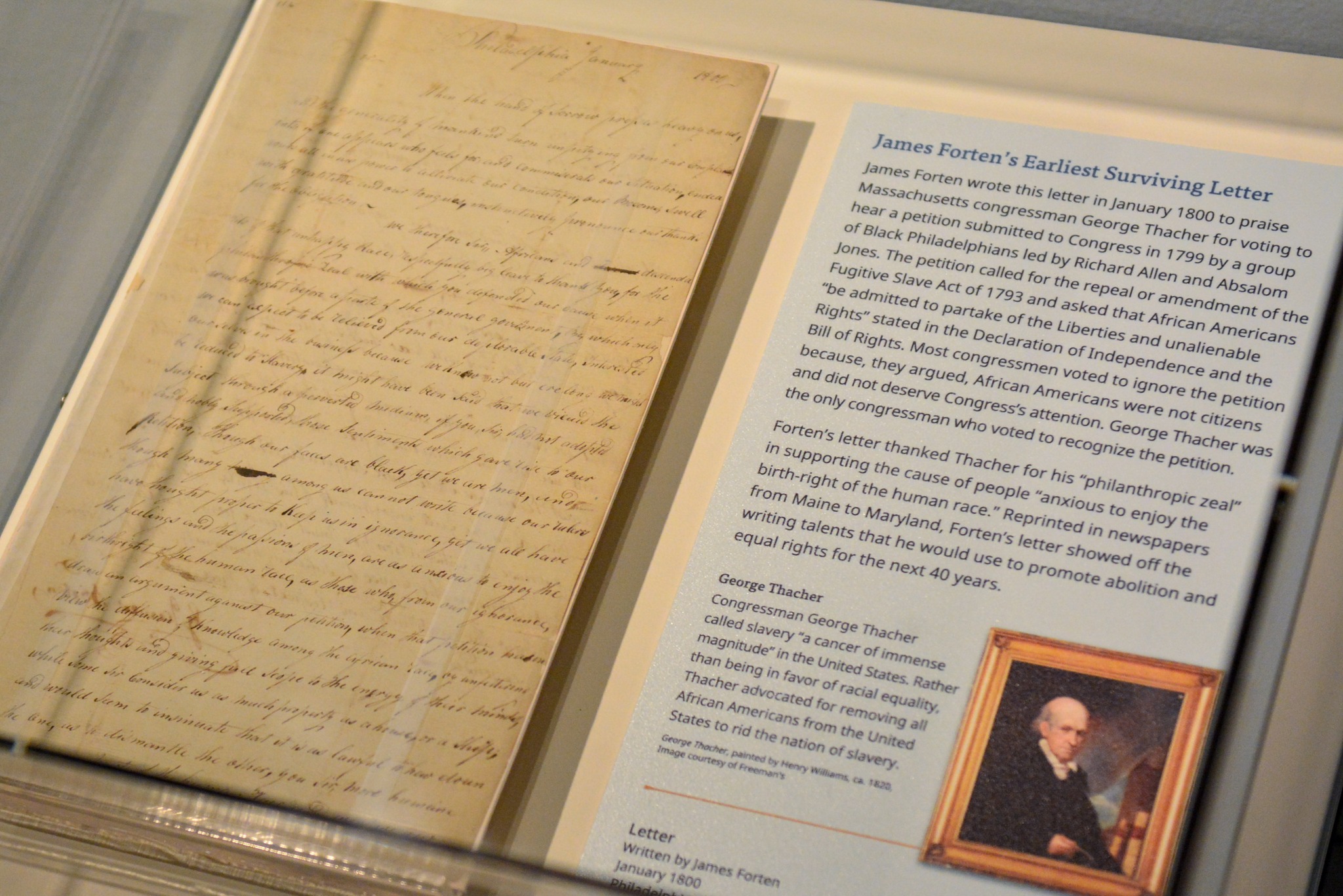 James Forten's 1800 letter to George Thacher on equal rights
