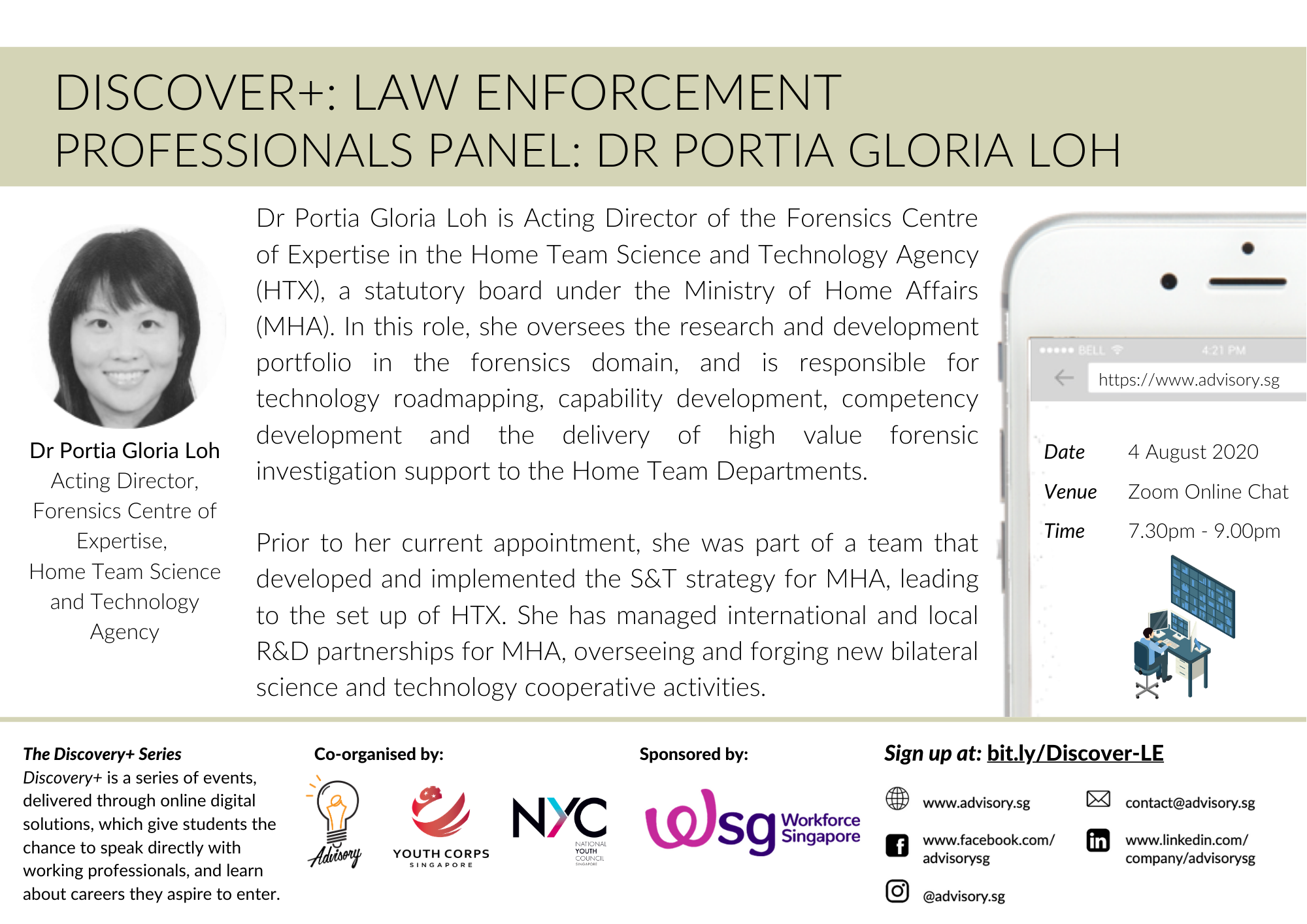 Advisory - Dr. Portia Gloria Loh is Acting Director of the Forensics ...