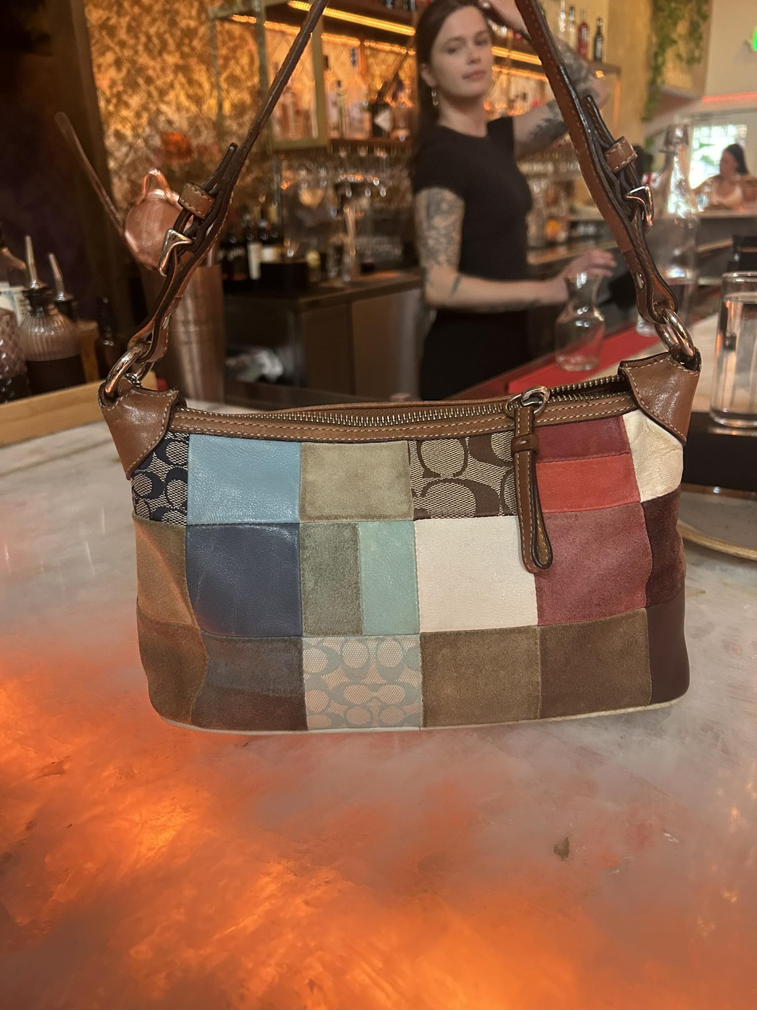 COACH patchwork tote bag soho archive