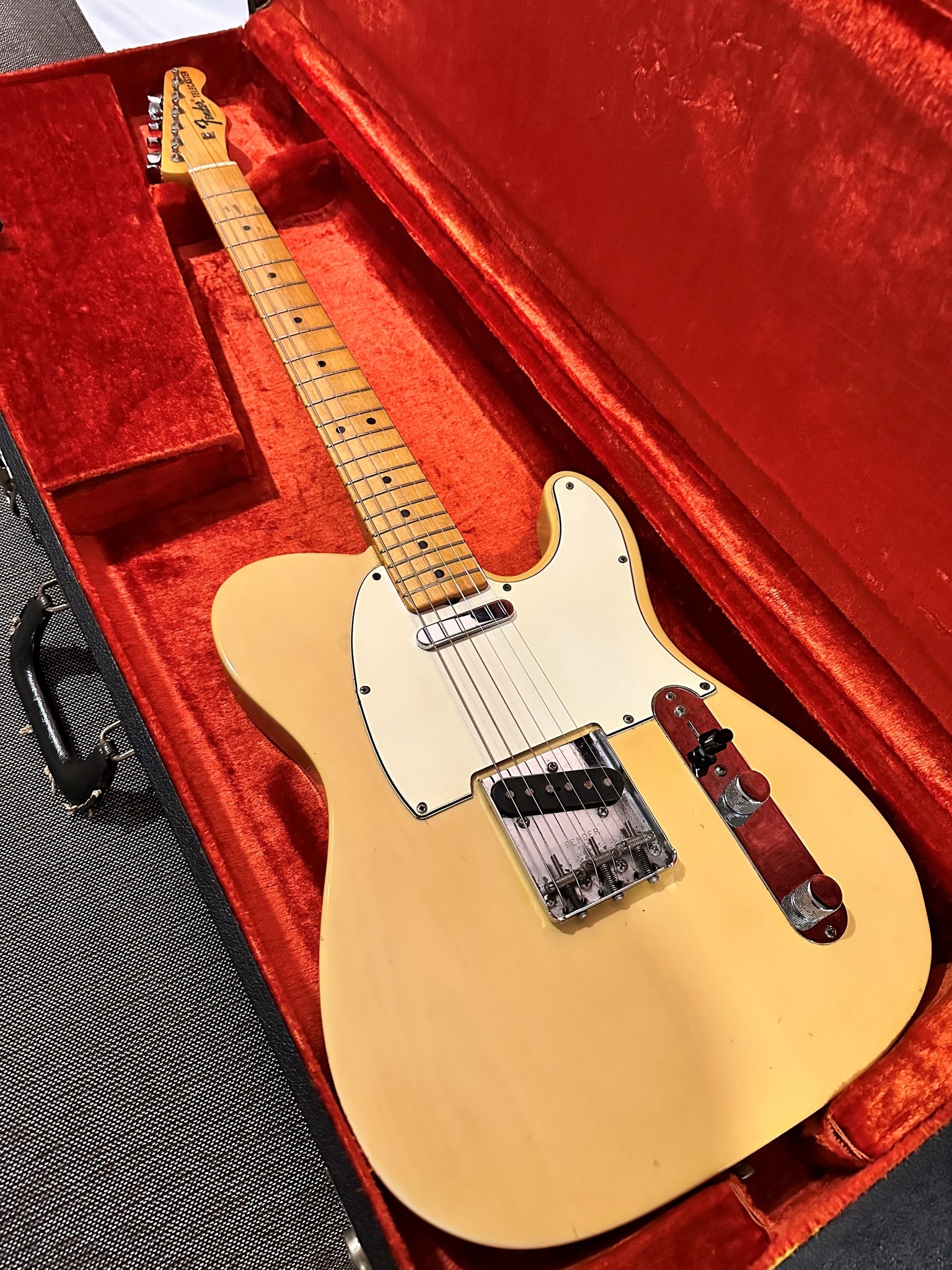 1960 Stratocaster and 1964 Esquire in red at GuitarBroker