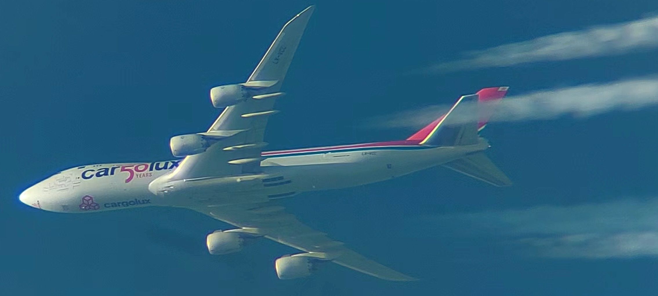 Cargolux Boeing 747-8R7F in 50th anniversary livery