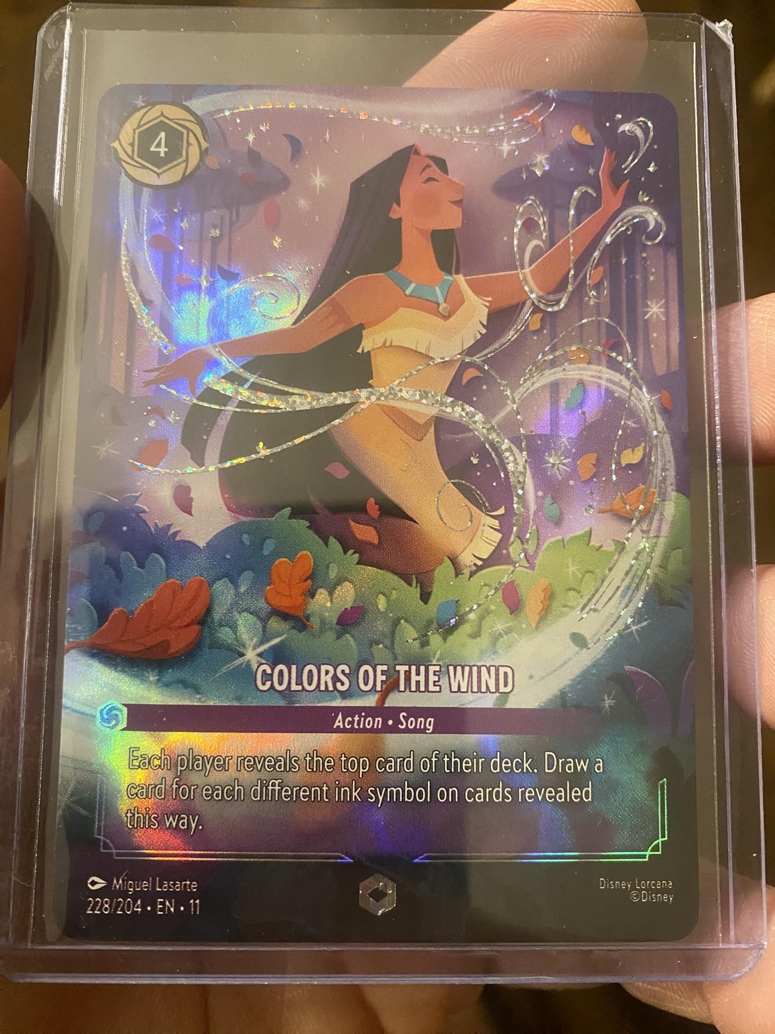 My daughter and I finally pulled our first enchanted card!