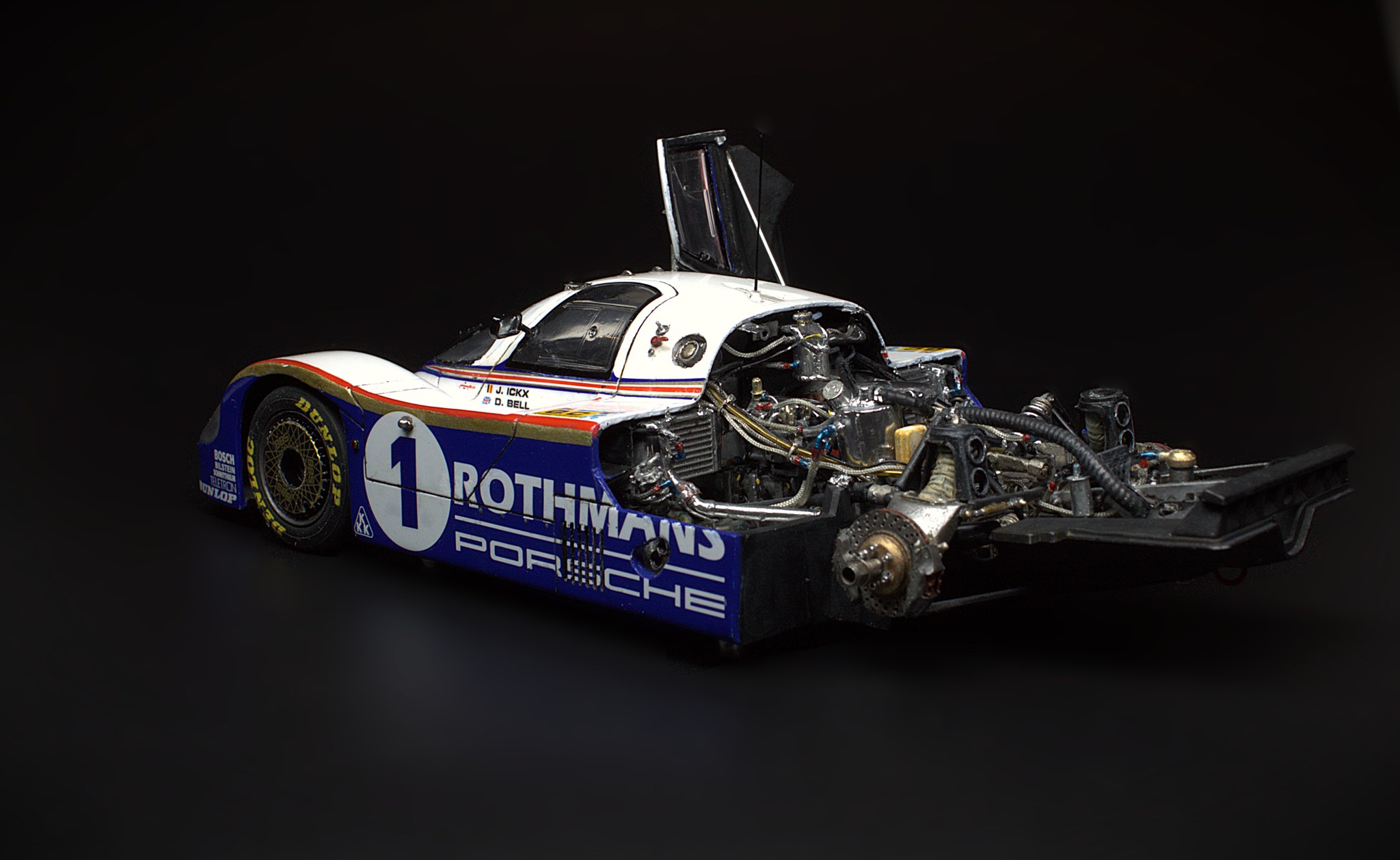1/24 Porsche 956 by Tamiya, finished in the Rothmans No.1 livery