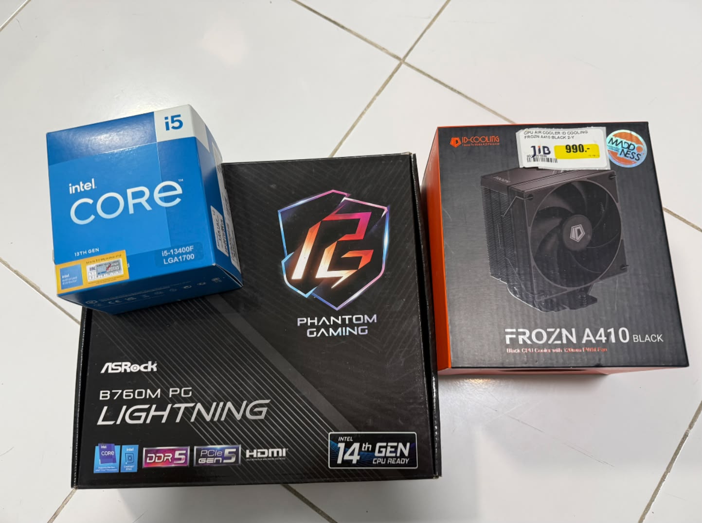 ขาย i5-13400f, Asrock b760m, ID Cooling มือสอง ราคาเท่าไหร่