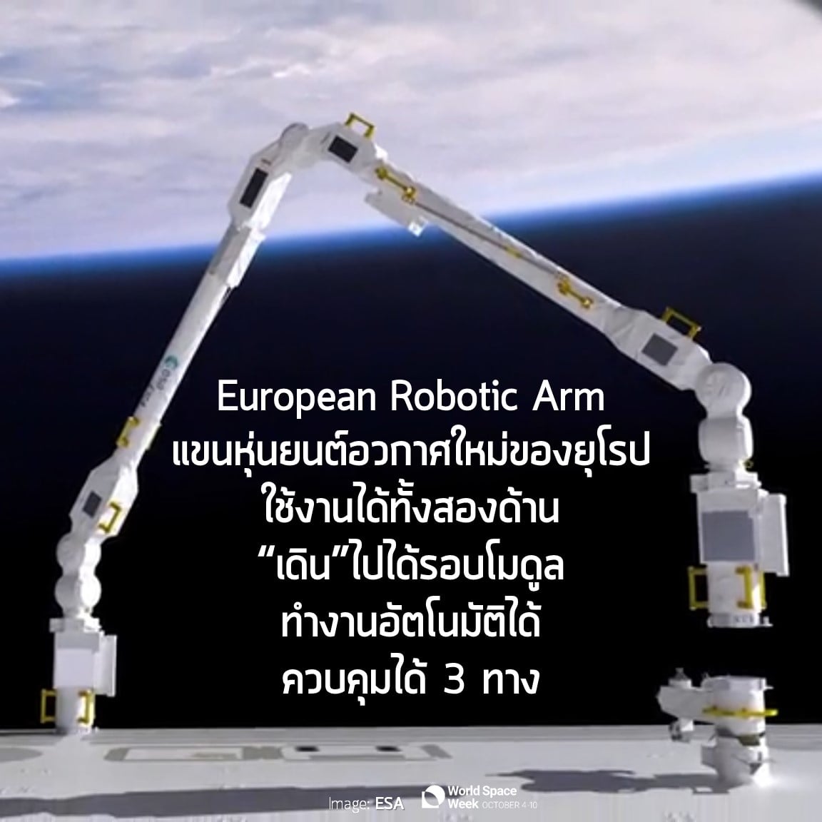 World Space Week Thailand - European Robotic Arm (ERA) หรือแขนหุ่นยนต์ ...