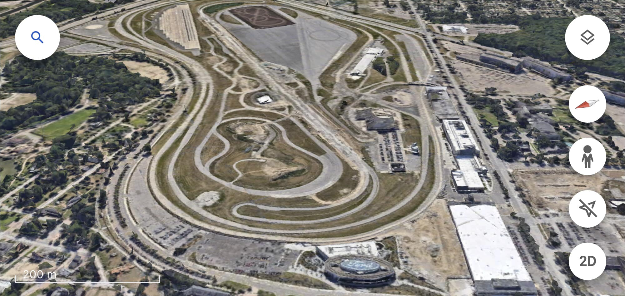Google Earth , Structures and Anomalies | Ford Motor Company test track ...