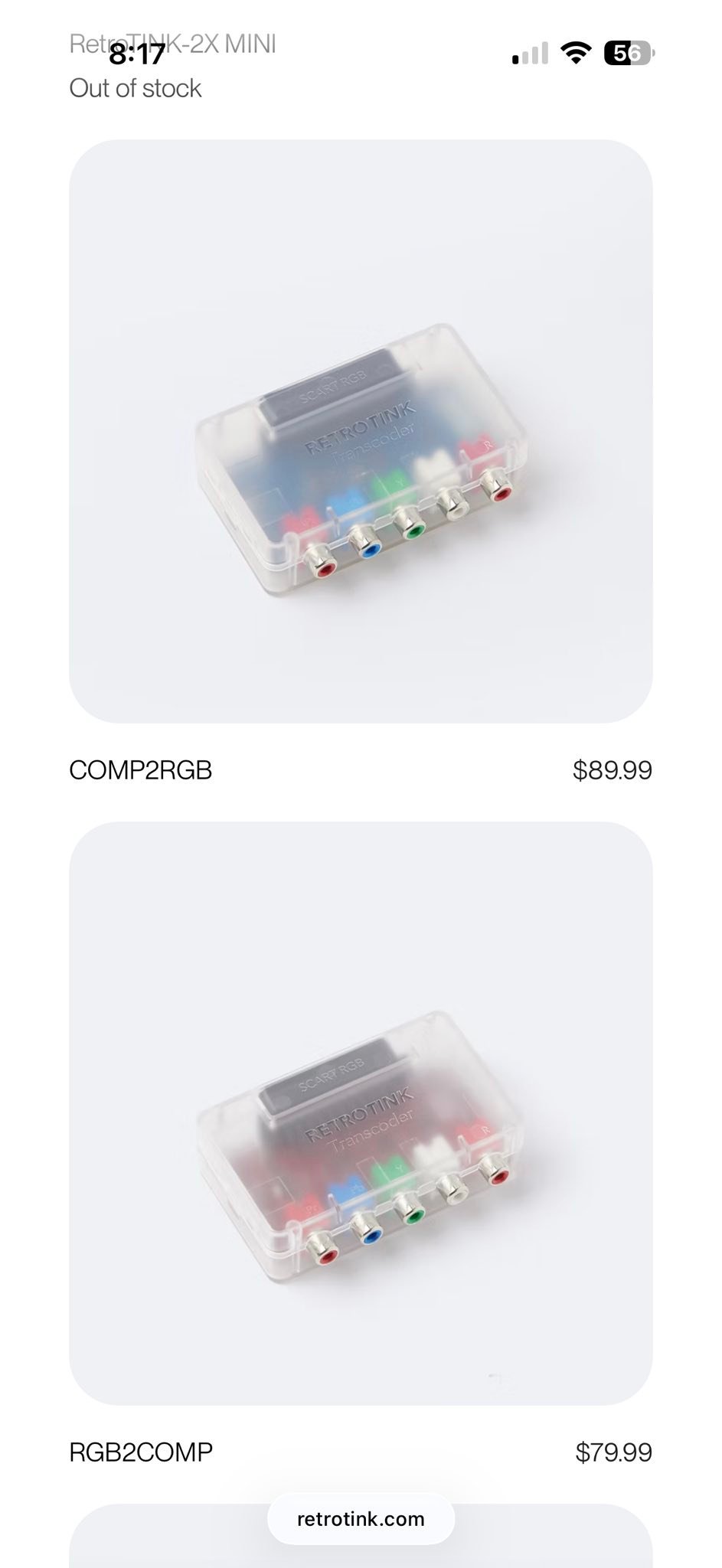 Are Comp2RGB and RGB2COMP similar to Retrotink Mini?