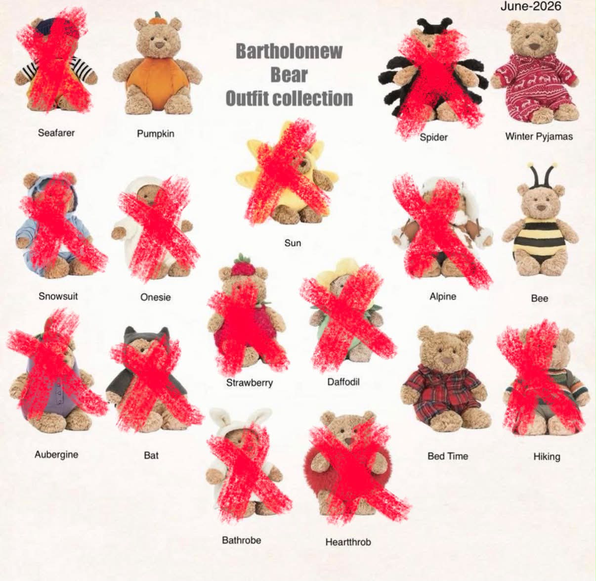 Looking for Bartholomew bear outfits for collection