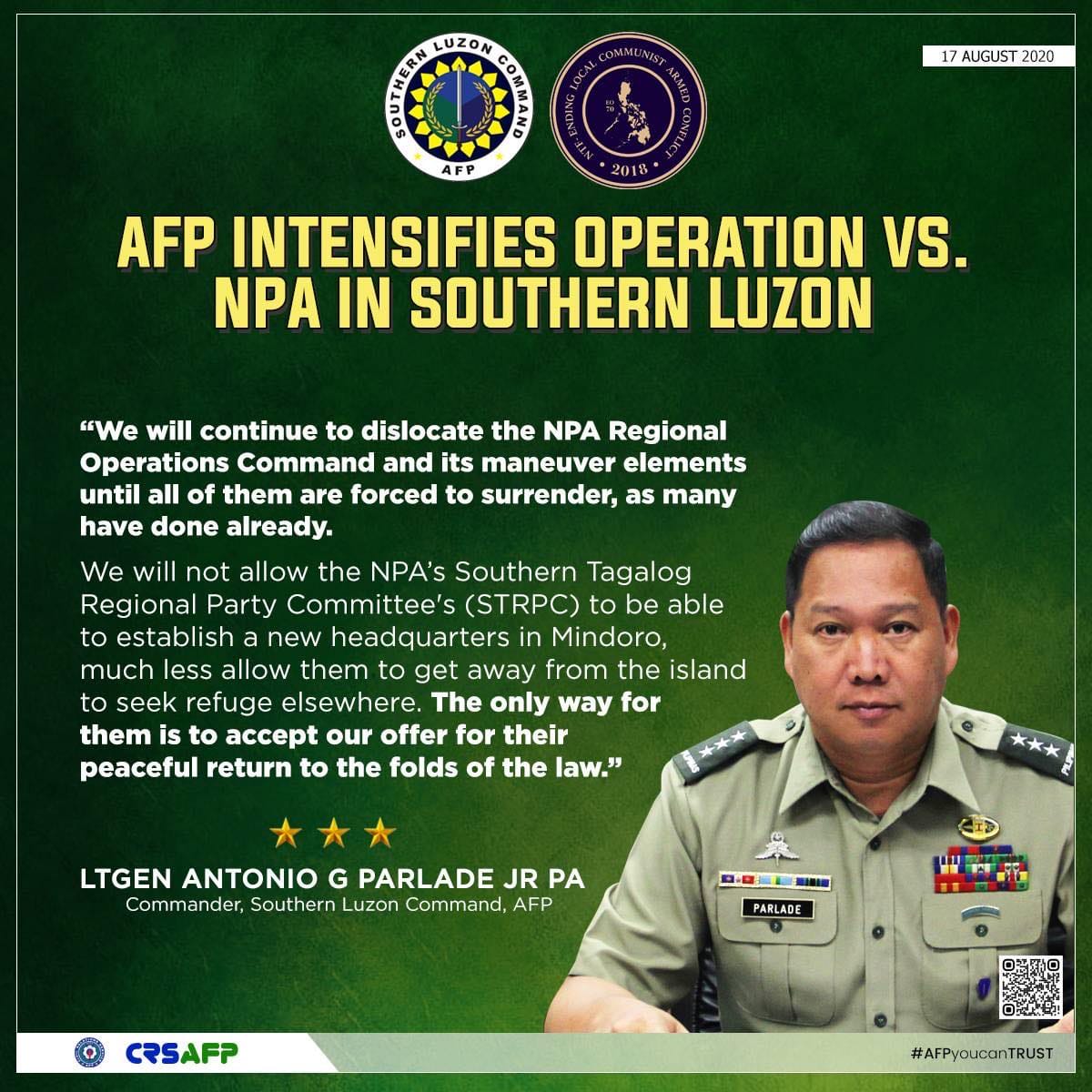 Southern Luzon Command, AFP - The PTF ELCAC of OccMin led by the ...