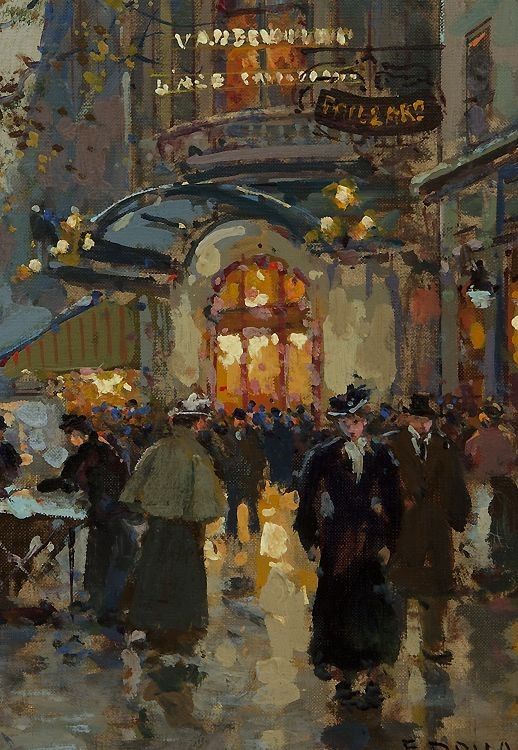Edouard Léon Cortès, Place de la Madeleine, Paris #art #painting