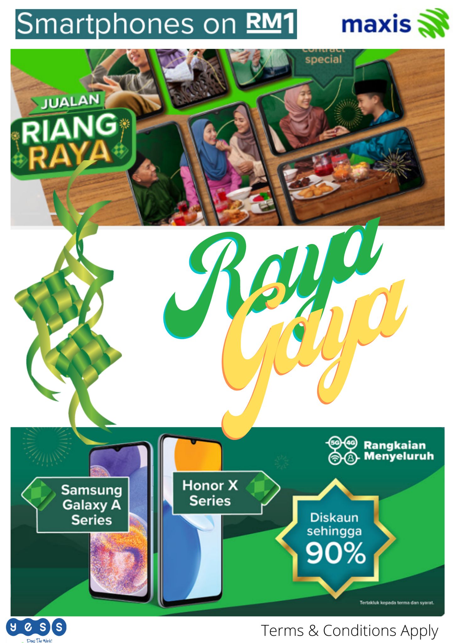 Yes's - 👀👀👀👀😍😍😍😍 Jualan Riang Raya Maxis 👉 Phone Canggih...