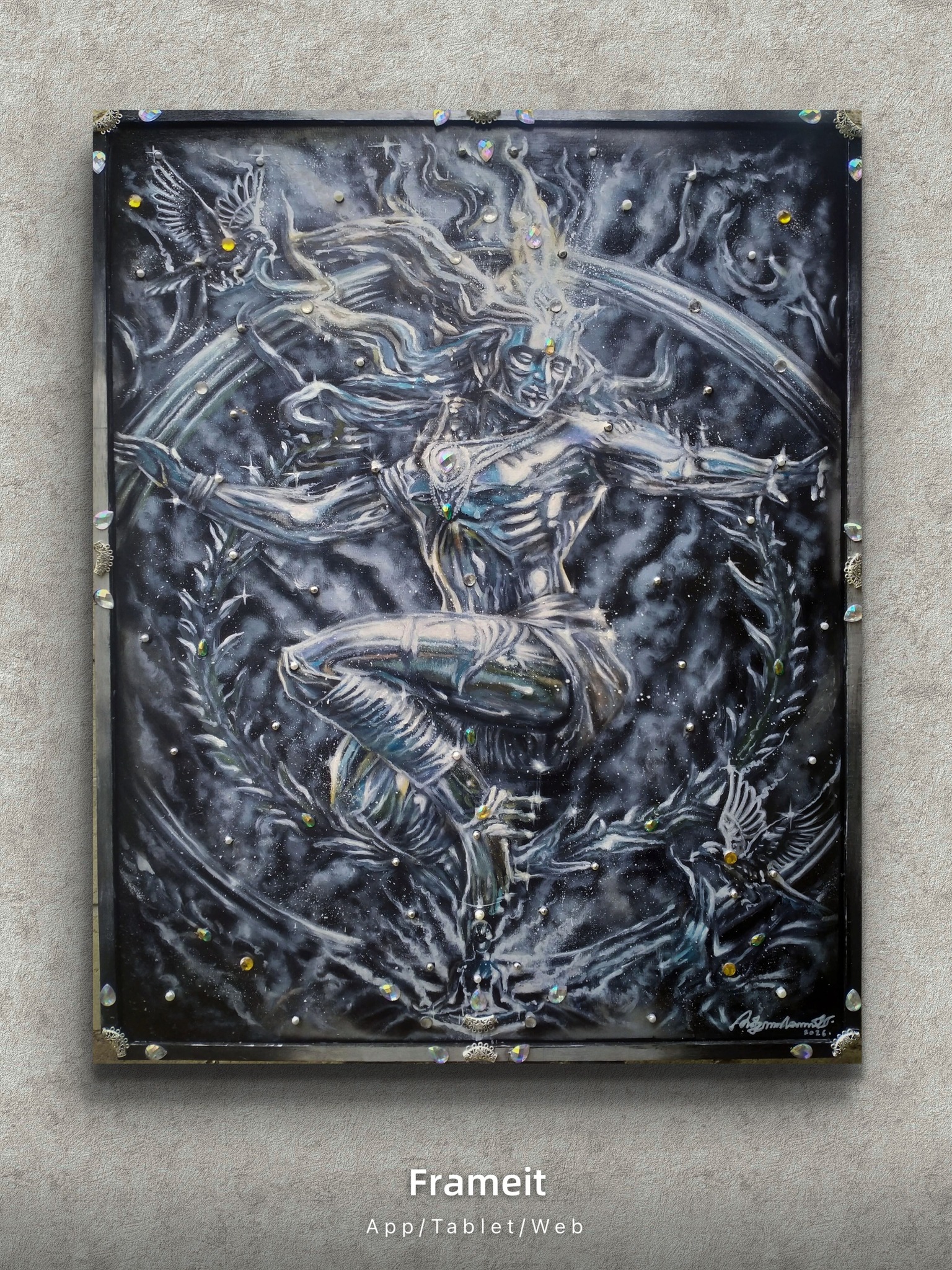 Lord Shiva's Nataraja dance posture painting