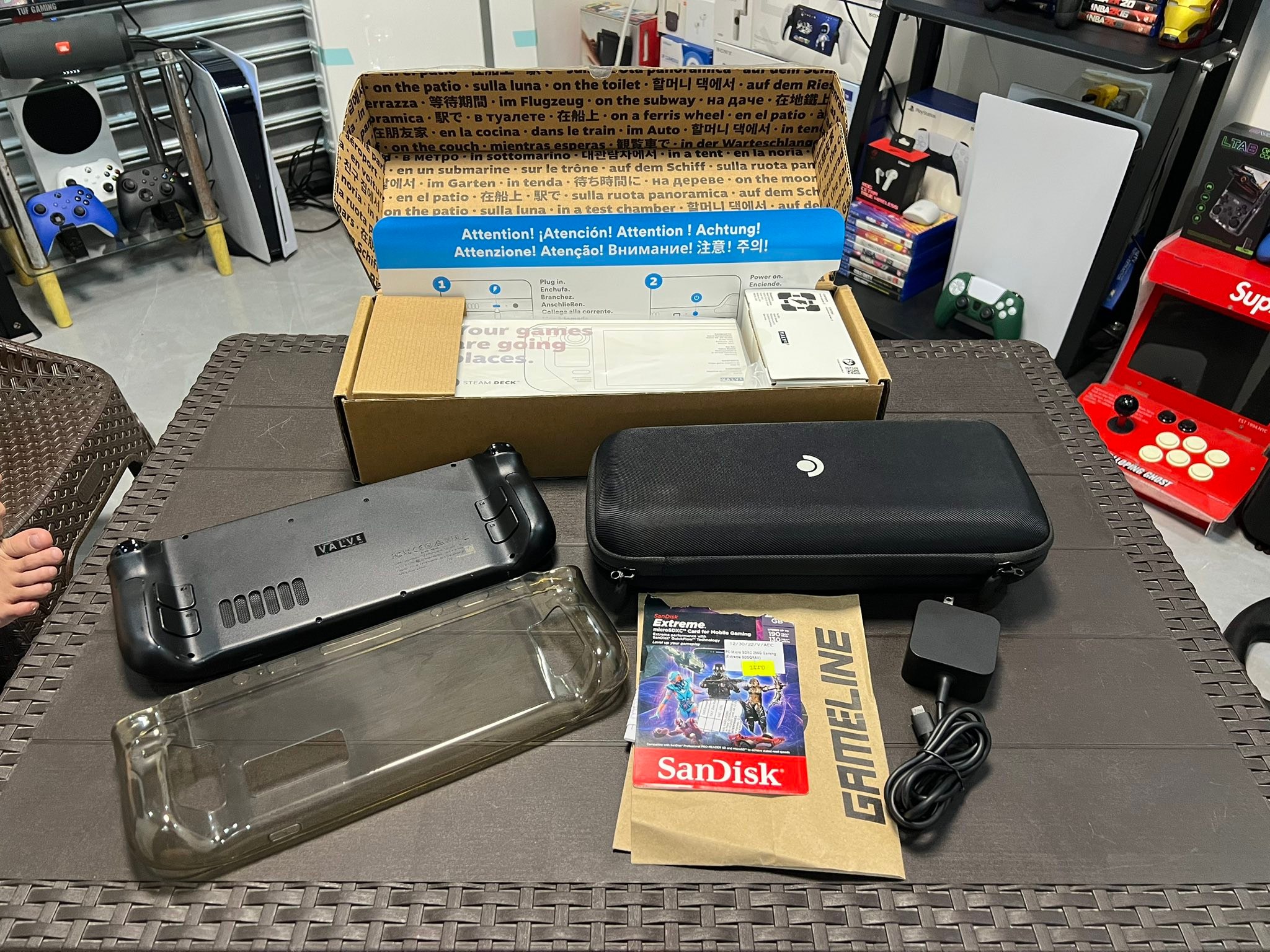 STEAMDECK LCD 256gb + 256gb Sandisk Extreme Full Of Games Complete