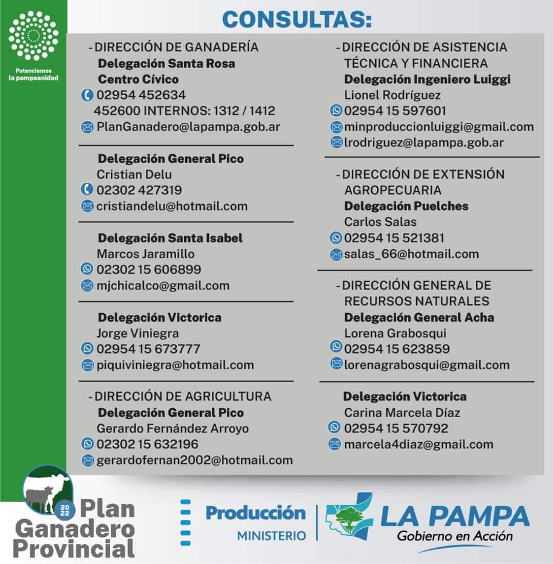 🐂 PLAN GANADERO 👉🏼... - Ministerio de Producción La Pampa | Facebook