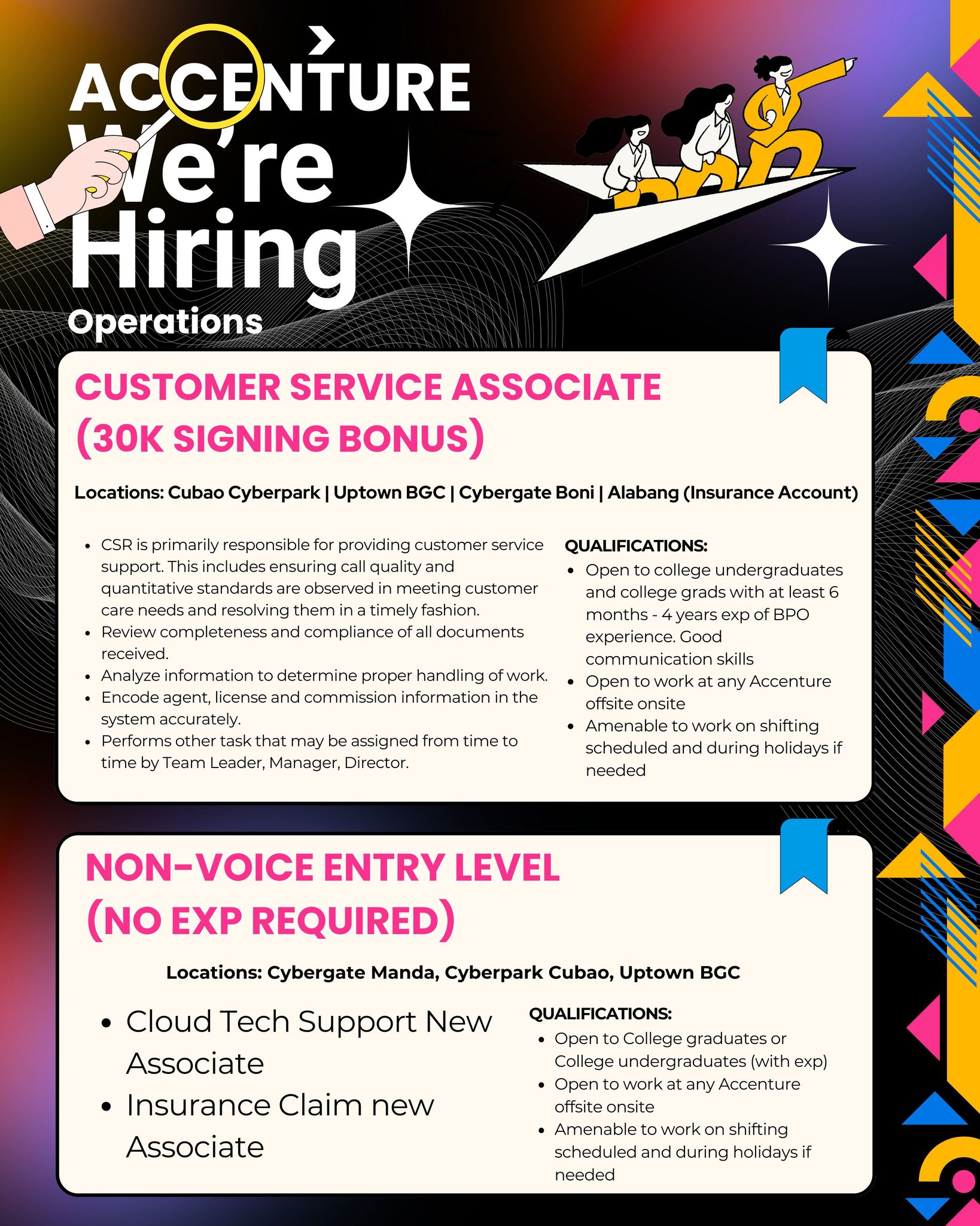 Entry Level Jobs Fresh Grad Hiring Philippines | 📢Accenture is now for ...