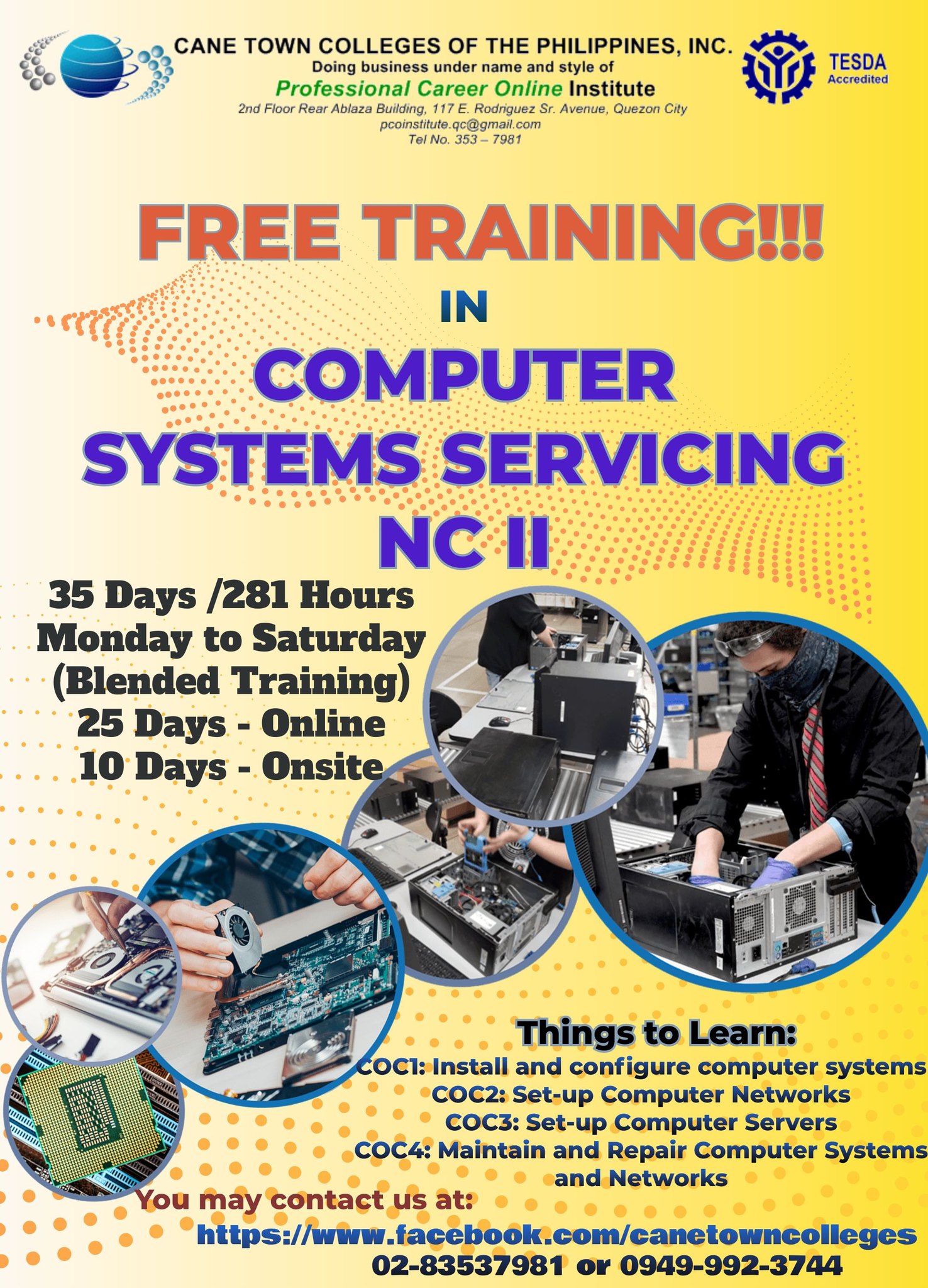 TESDA COMPUTER SYSTEM SERVICING NCII | Facebook