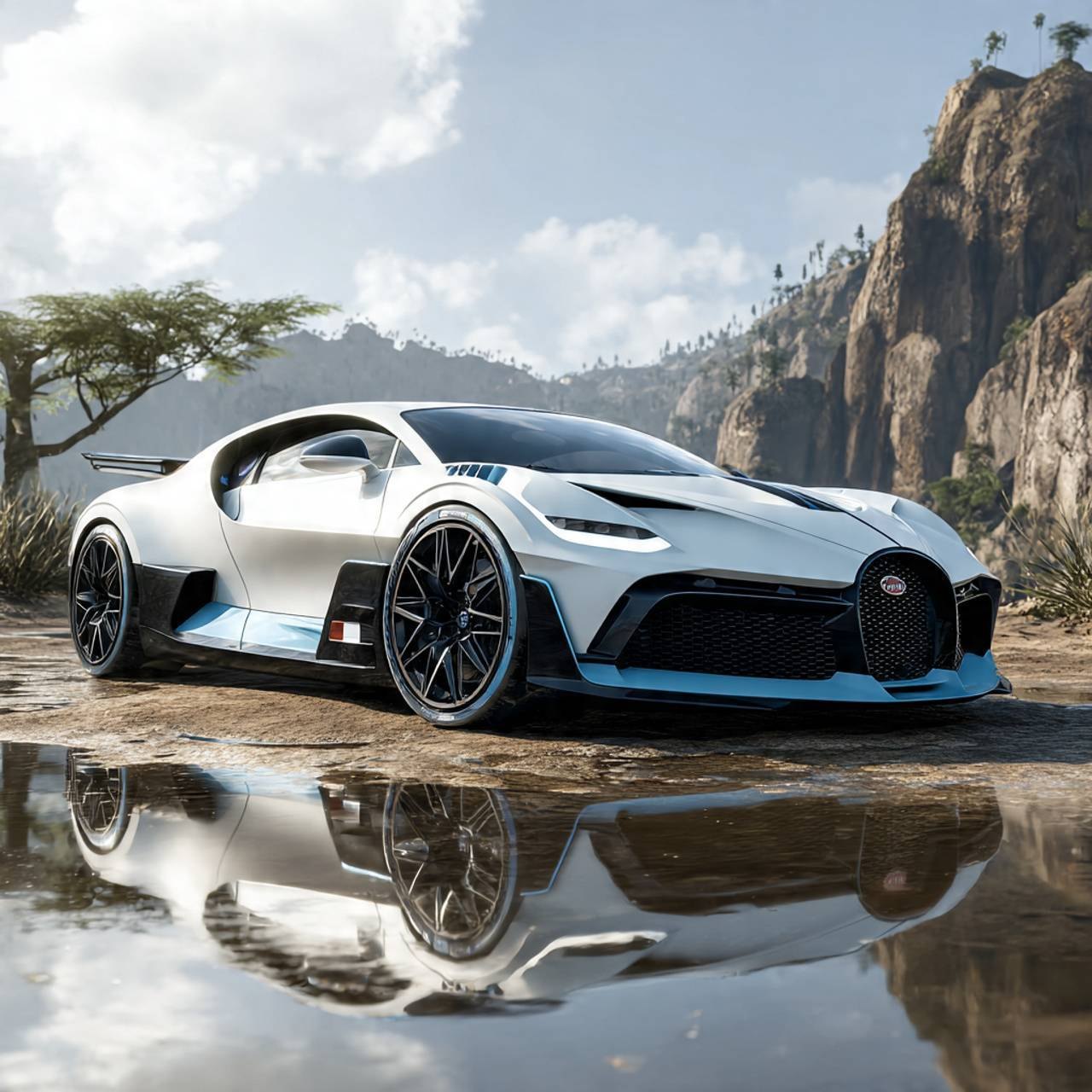 Bugatti Divo Bianco In Scala 1:64 - Modellino 404Errore Da Collezione