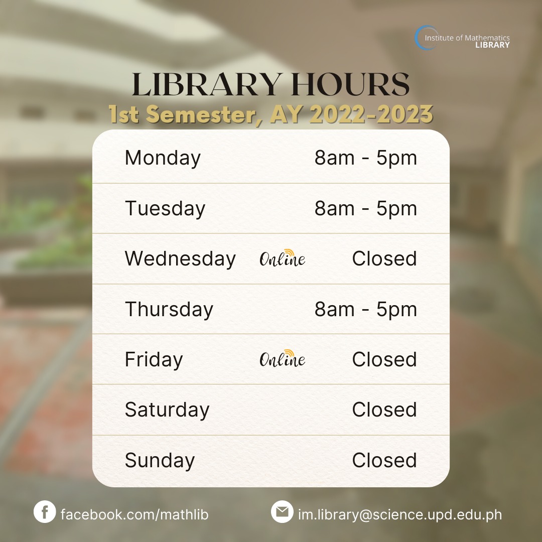 IMath... - Institute of Mathematics Library, UP Diliman