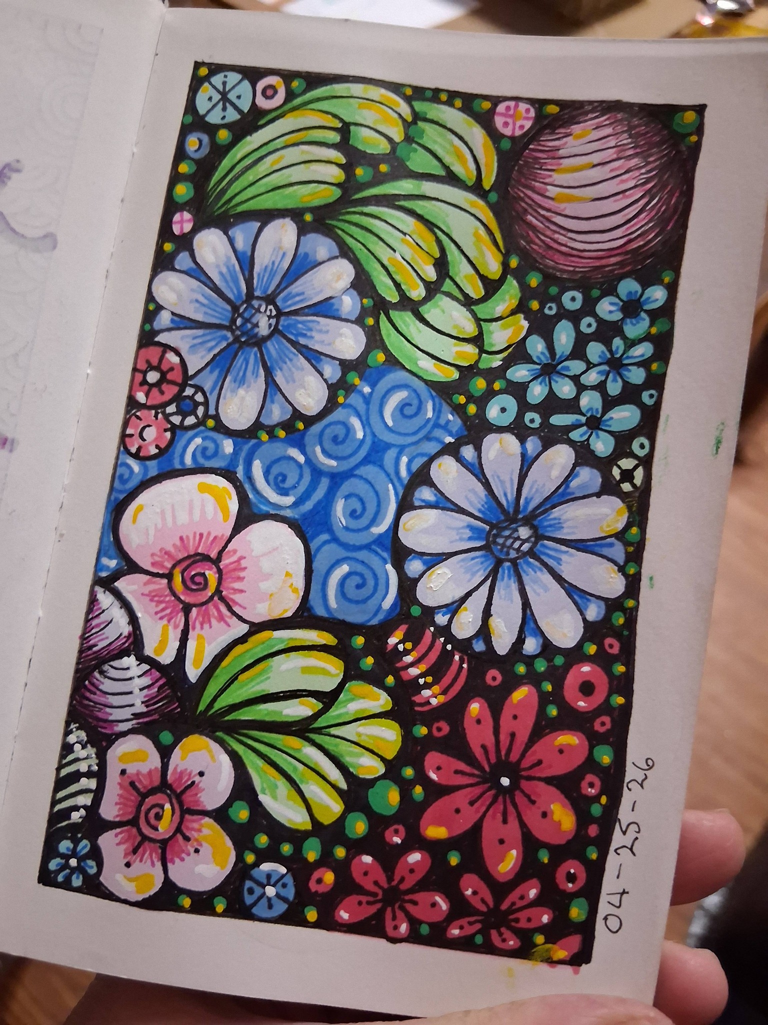 Floral Zentangle artwork inspiration