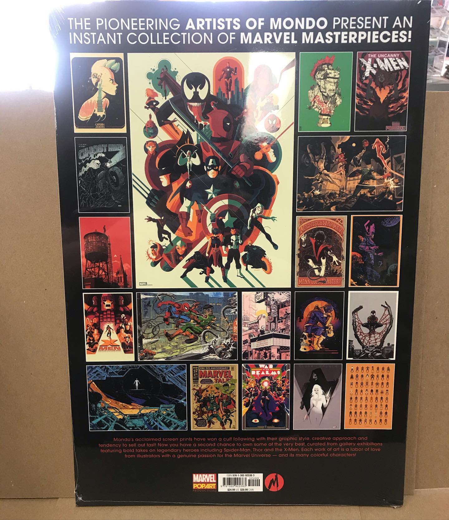 New THE MARVEL ART OF MONDO POSTER BOOK, 30% off the cover price 