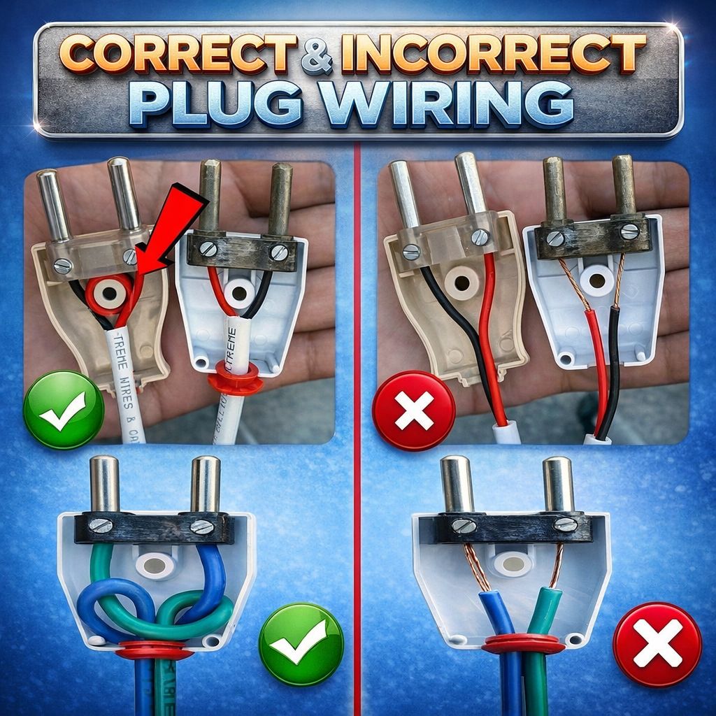 Electronics Craftsman | Correct And Incorrect Plug Wiring. | Facebook