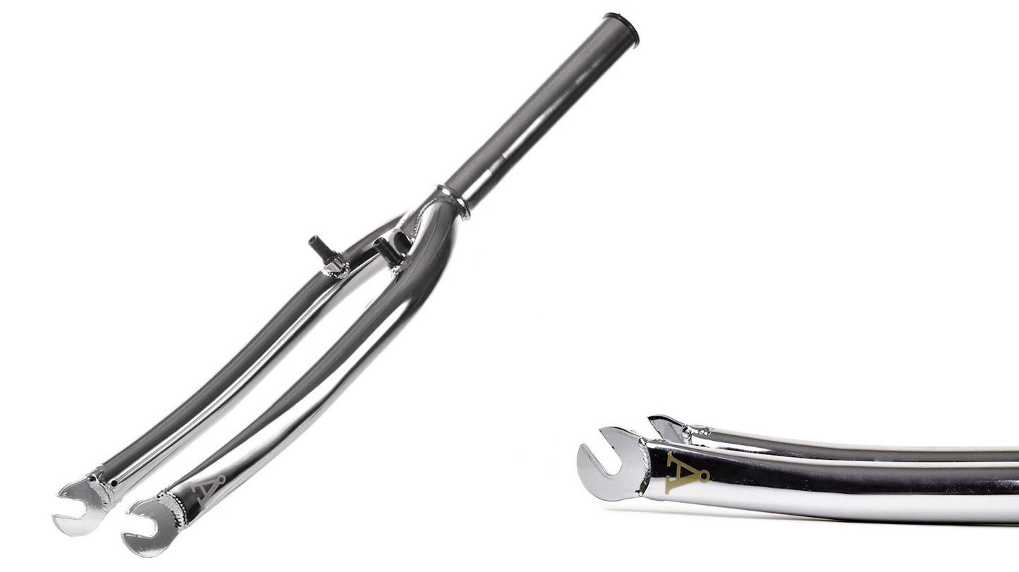 Where to find BMX forks with autumn bent and 990 mounts in chrome?