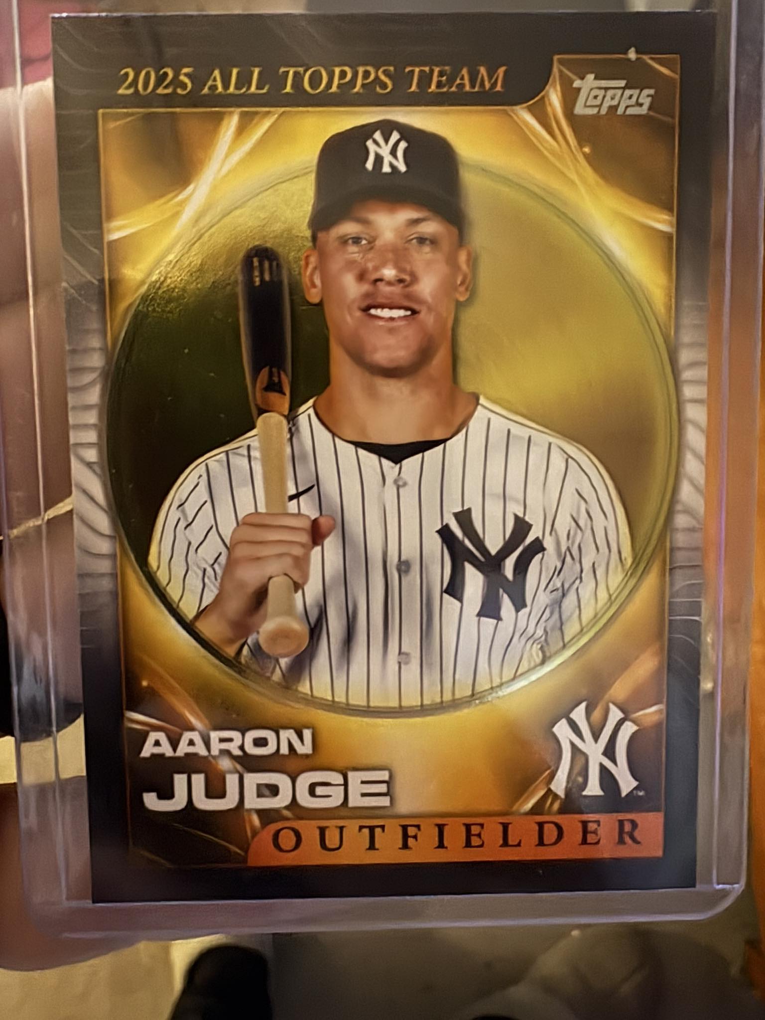 Gold Aaron Judge card from 2025 All Topps Team
