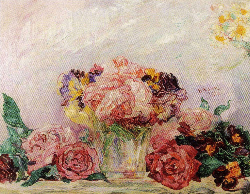 Ensor、NATURE MORTE AVEC EVENTAILE Ensor、NATURE MORTE AVEC EVENTAILE James Ensor - Nature Morte with