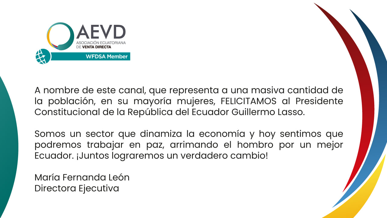 A nombre... - Asociación Ecuatoriana de Venta Directa - AEVD