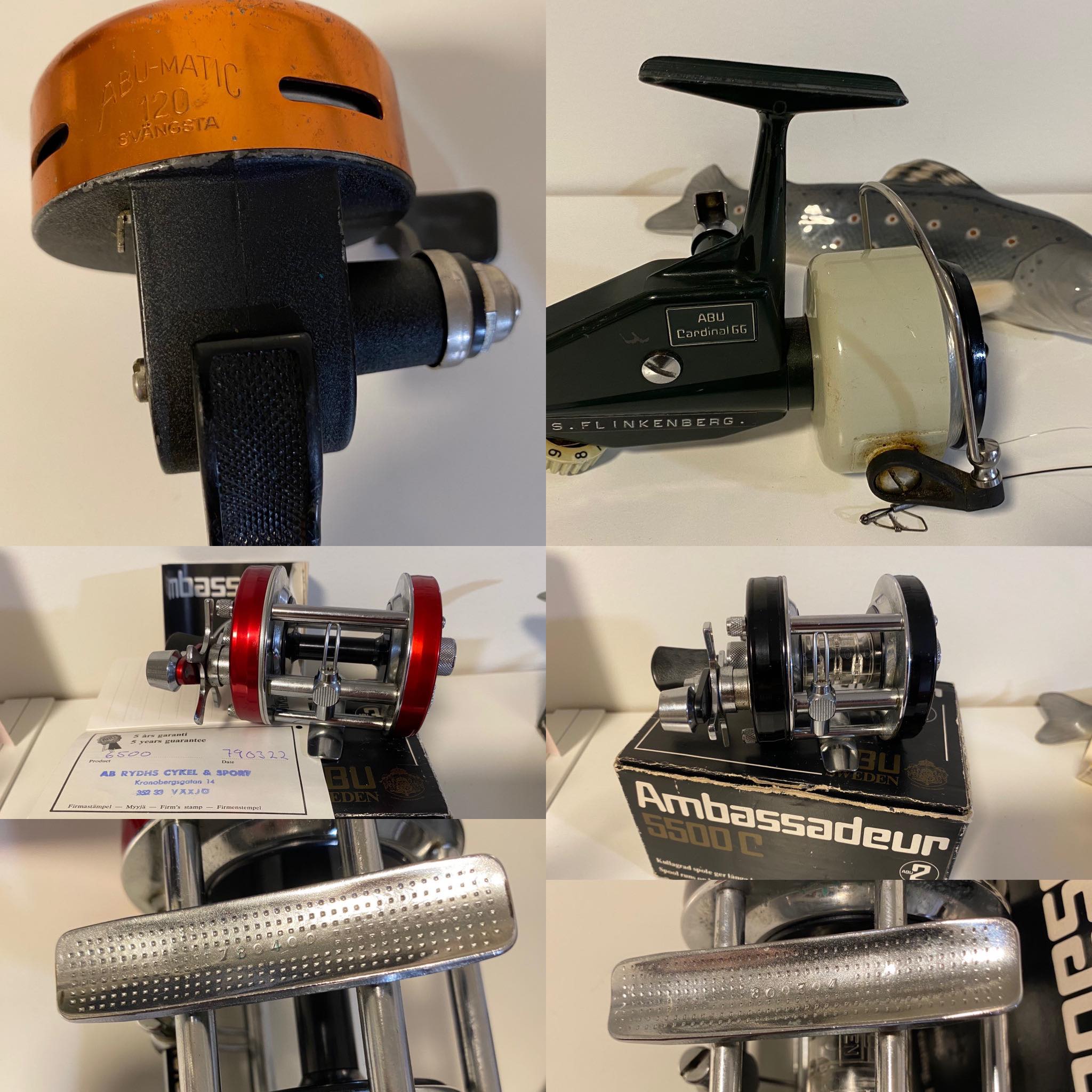 Abu Ambassadeur reel collection from the 60s