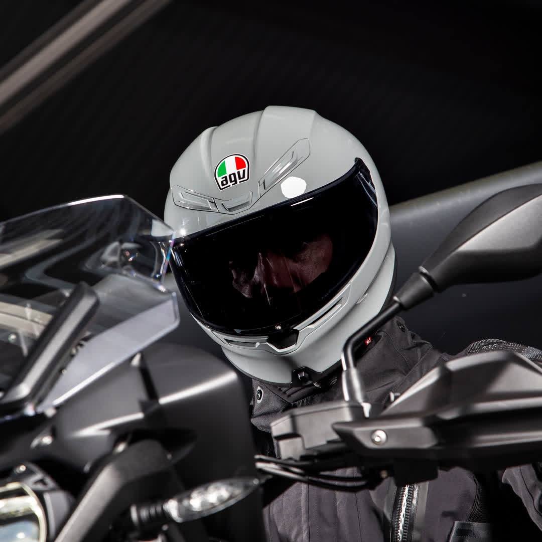 agv k6 nardo grey S  Lightweight premium helmet in matte grey  TGP MotoRacing face road helmet that combines lightness Full Face Motorcycle Helmet AGV