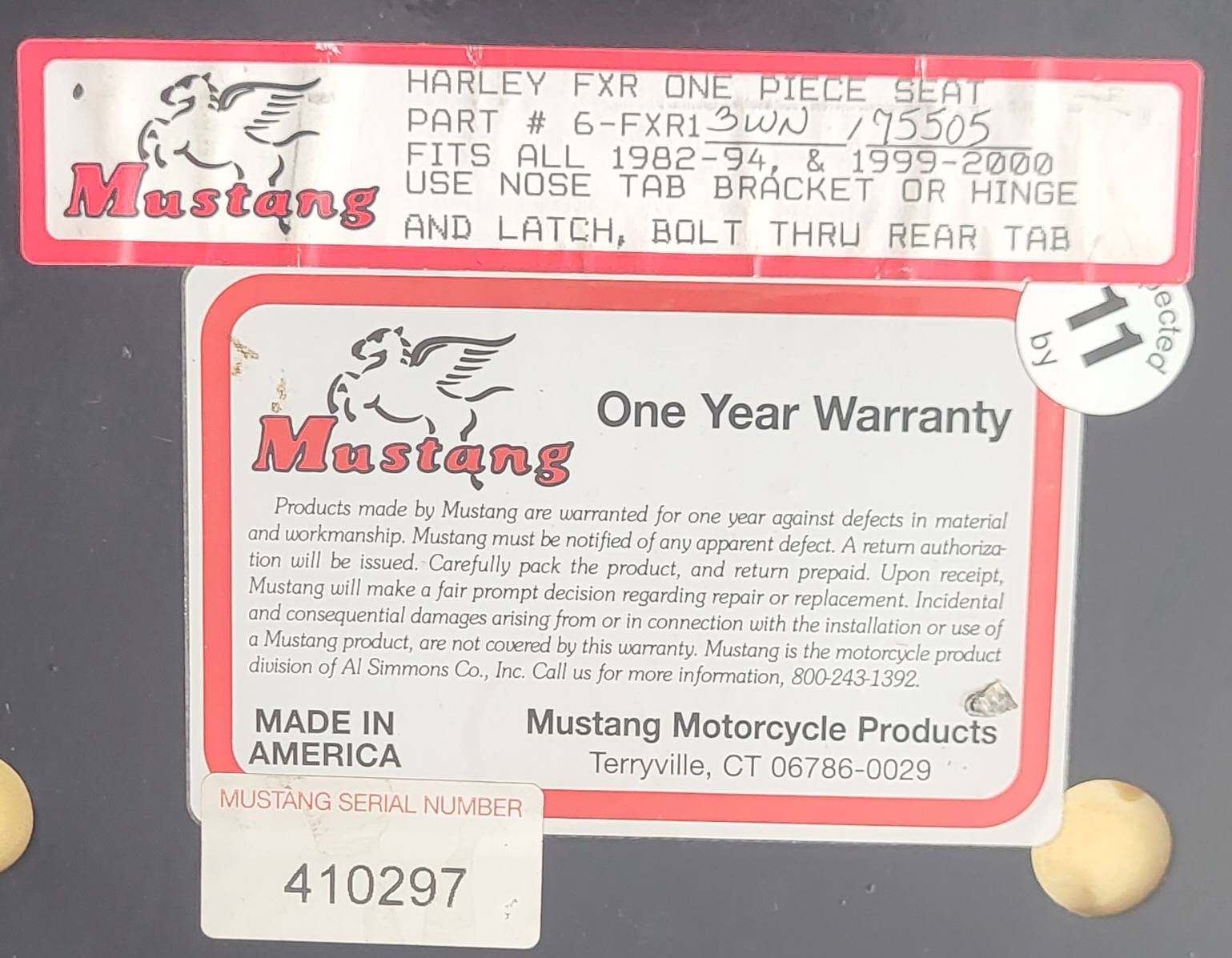 Selling nice used FXR Mustang seat