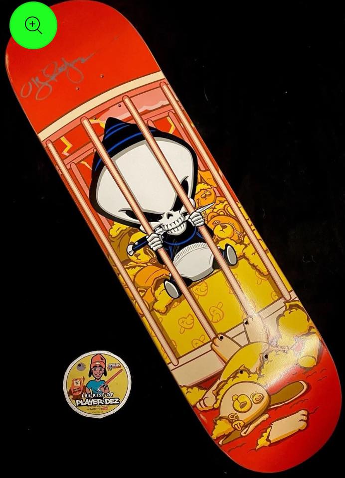 Planche De Skateboard Vintage BLIND Longboard Cruiser - Graphisme Volcan Aloha Reaper, Rare