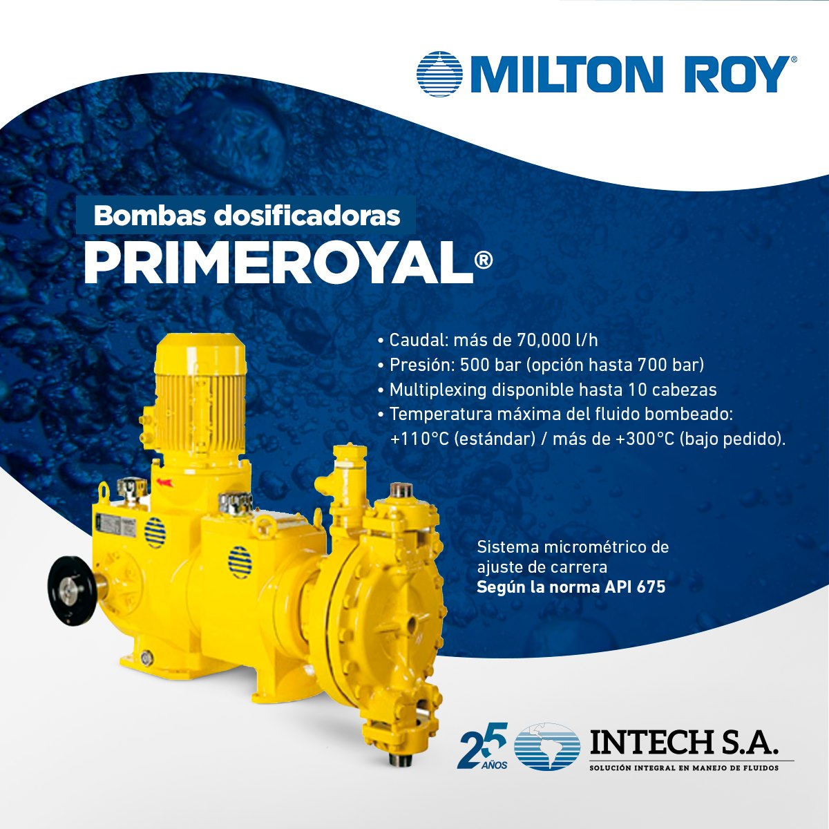 ️ MILTON ROY ️ Bombas... - Intech - Industrial Technology