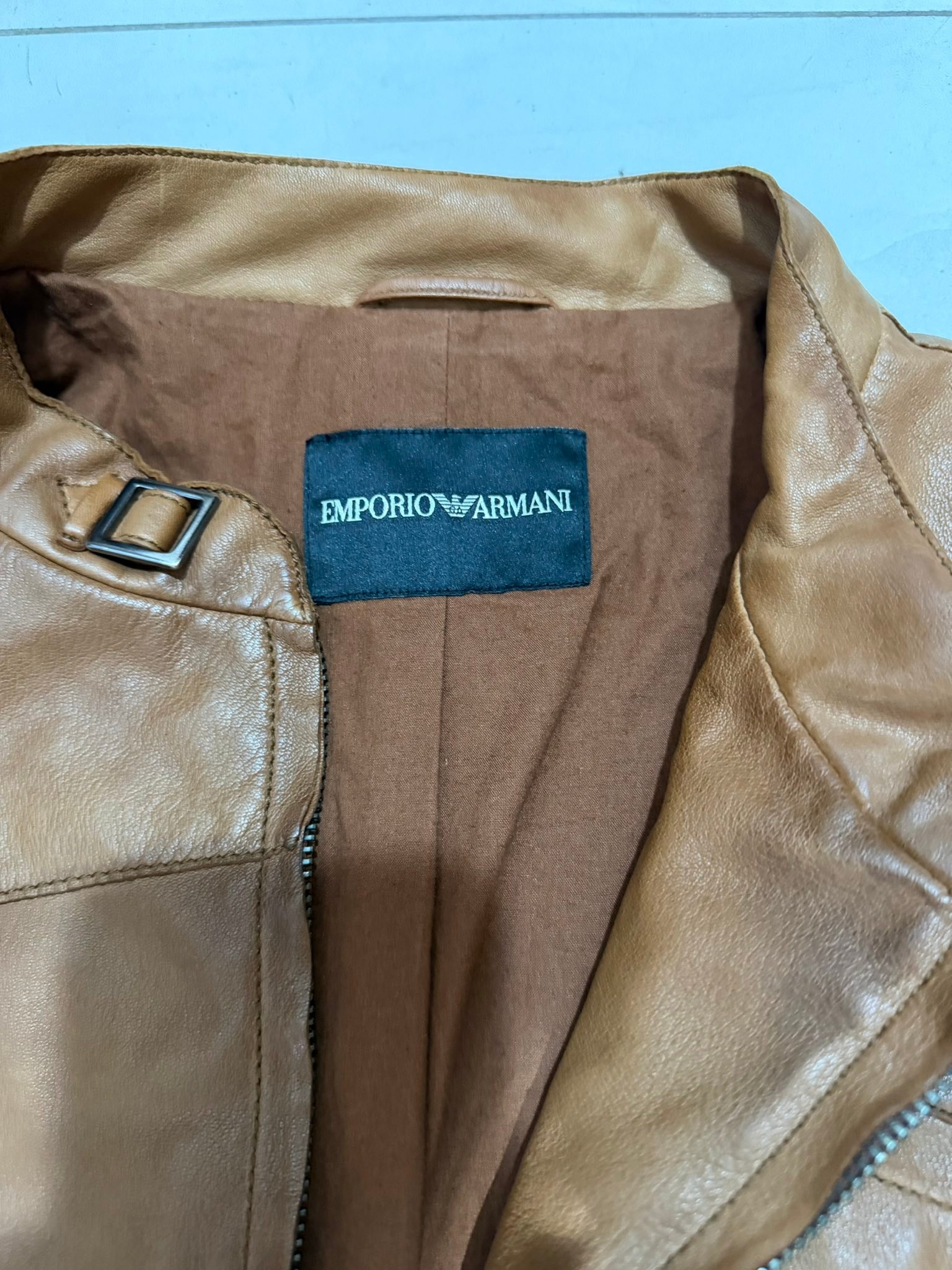 Ptpa Vtg y2k Emporio armani leather jacket Y2k Archive Size: 54 