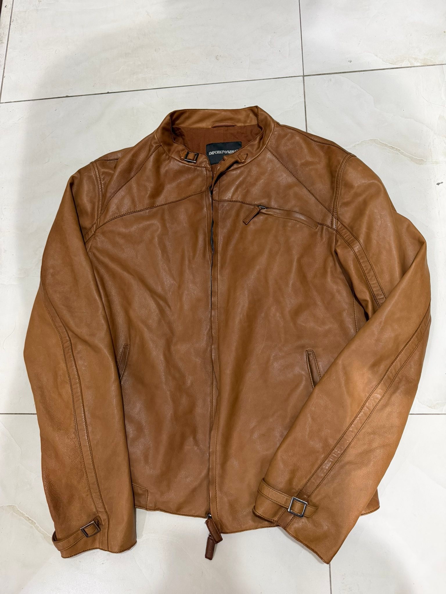 Ptpa Vtg y2k Emporio armani leather jacket Y2k Archive Size: 54 