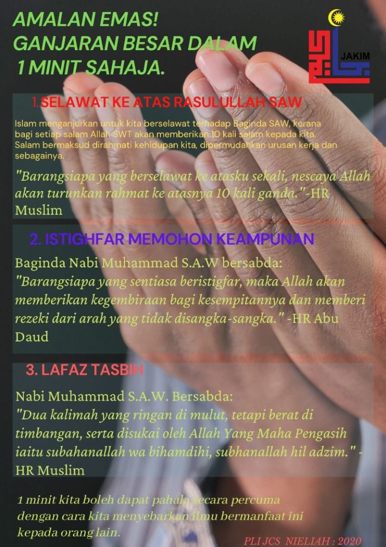 Jakim Sabah 1minit Jomamalkan Selawat Istighfar Lafaztasbih Facebook