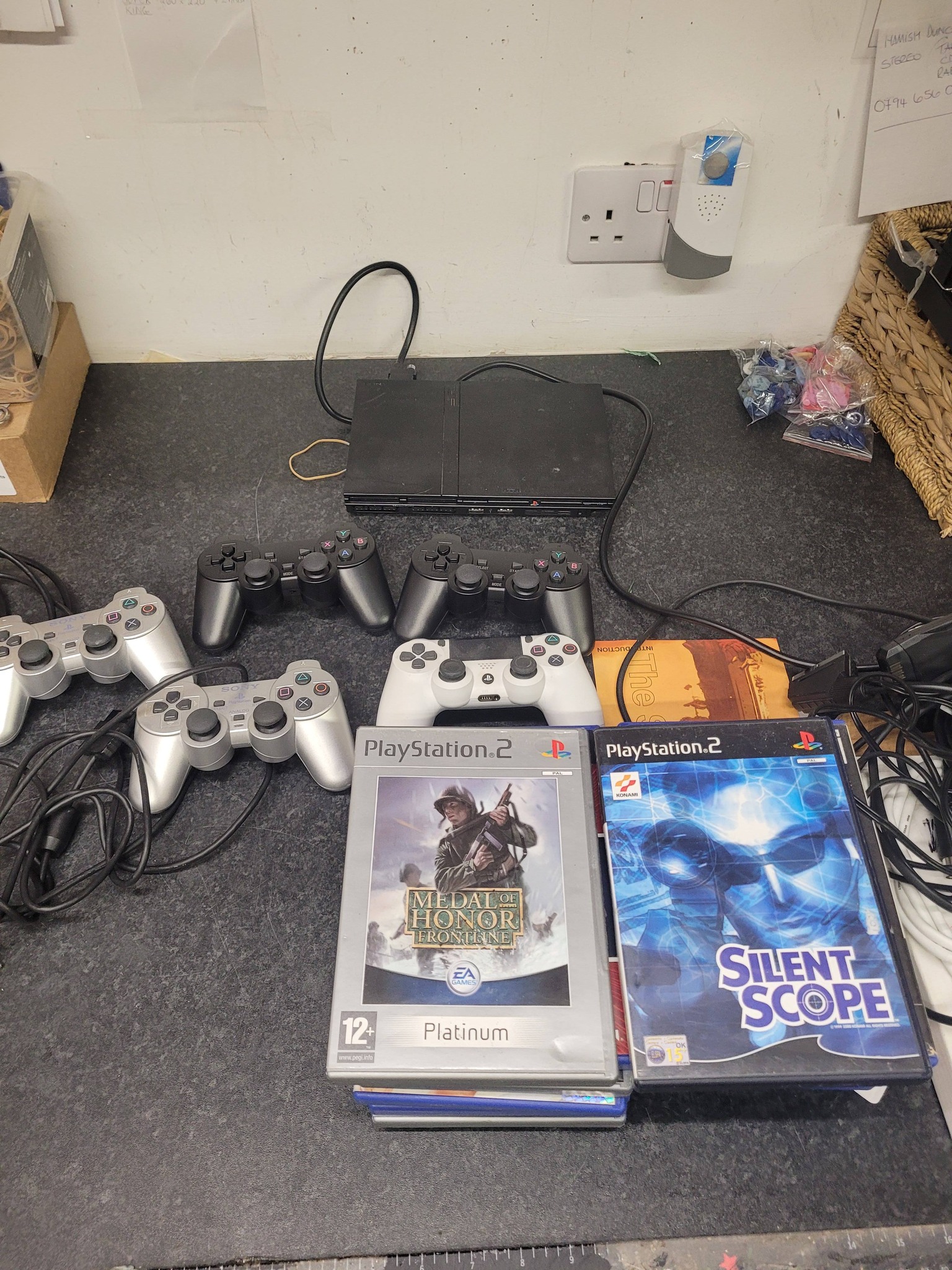 We have a boxed ZX spectrum +2, Arcadepro double, ps 2 with games