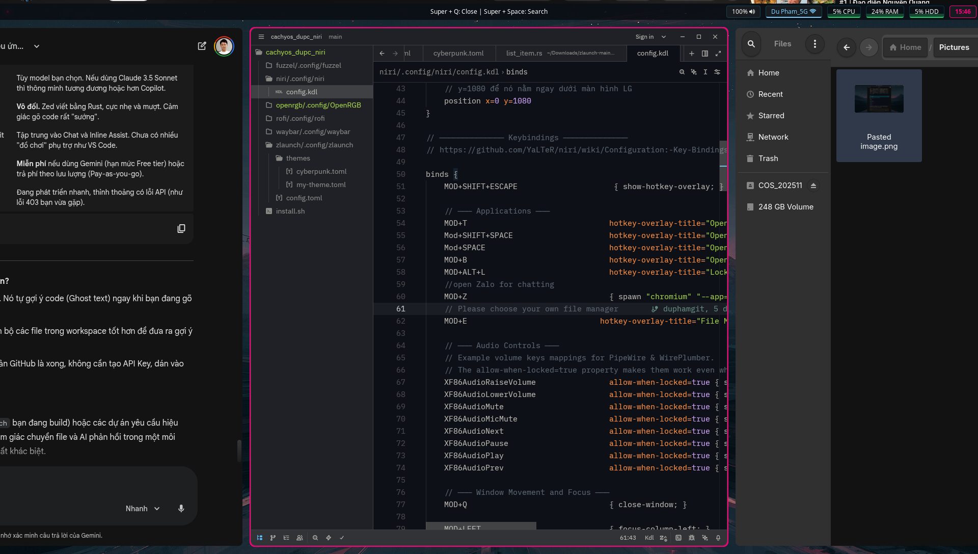 Việt Nam Linux Family - VNLF | Sau 1 thời gian ricing trên hyprland nay ...